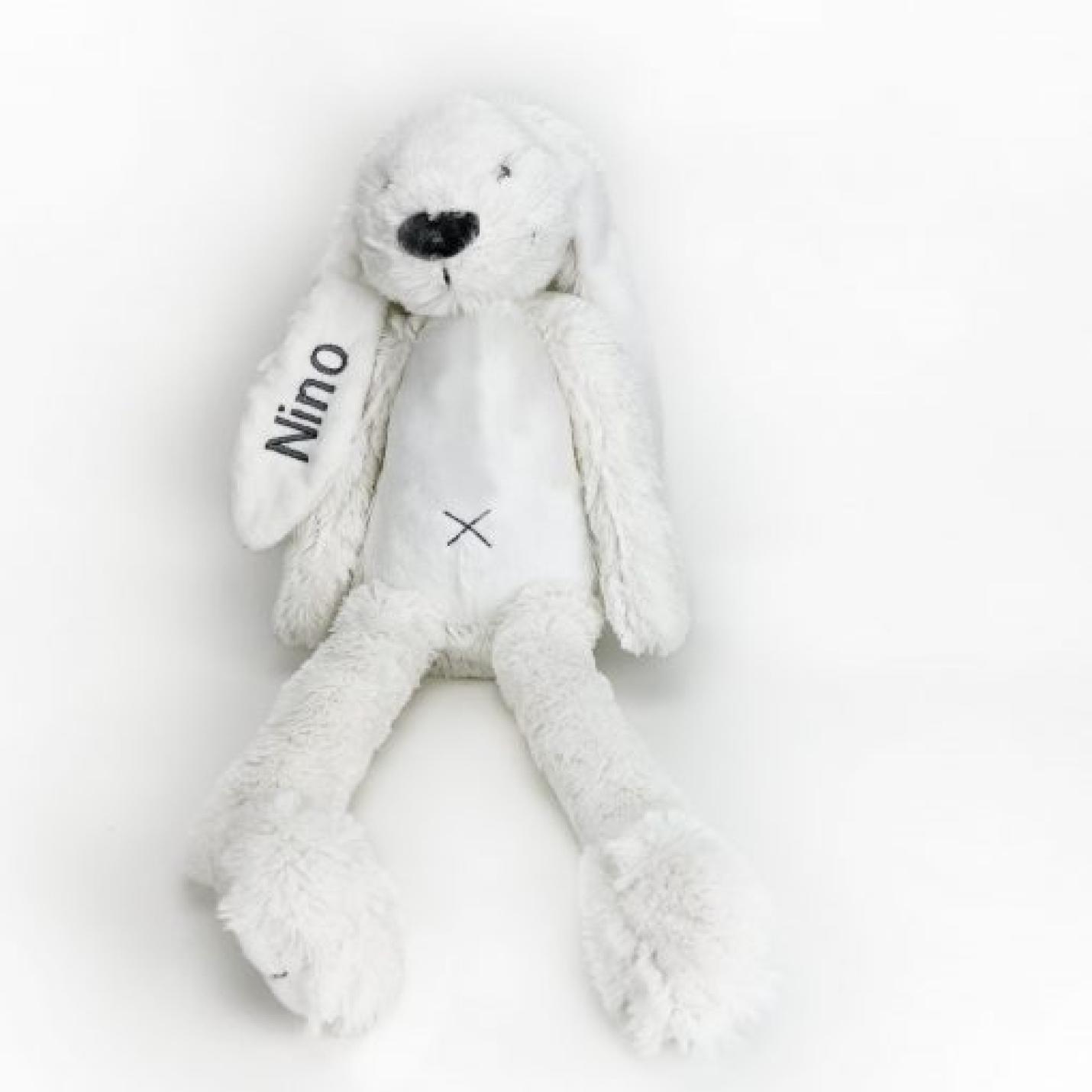 knuffel met naam wit happy horse