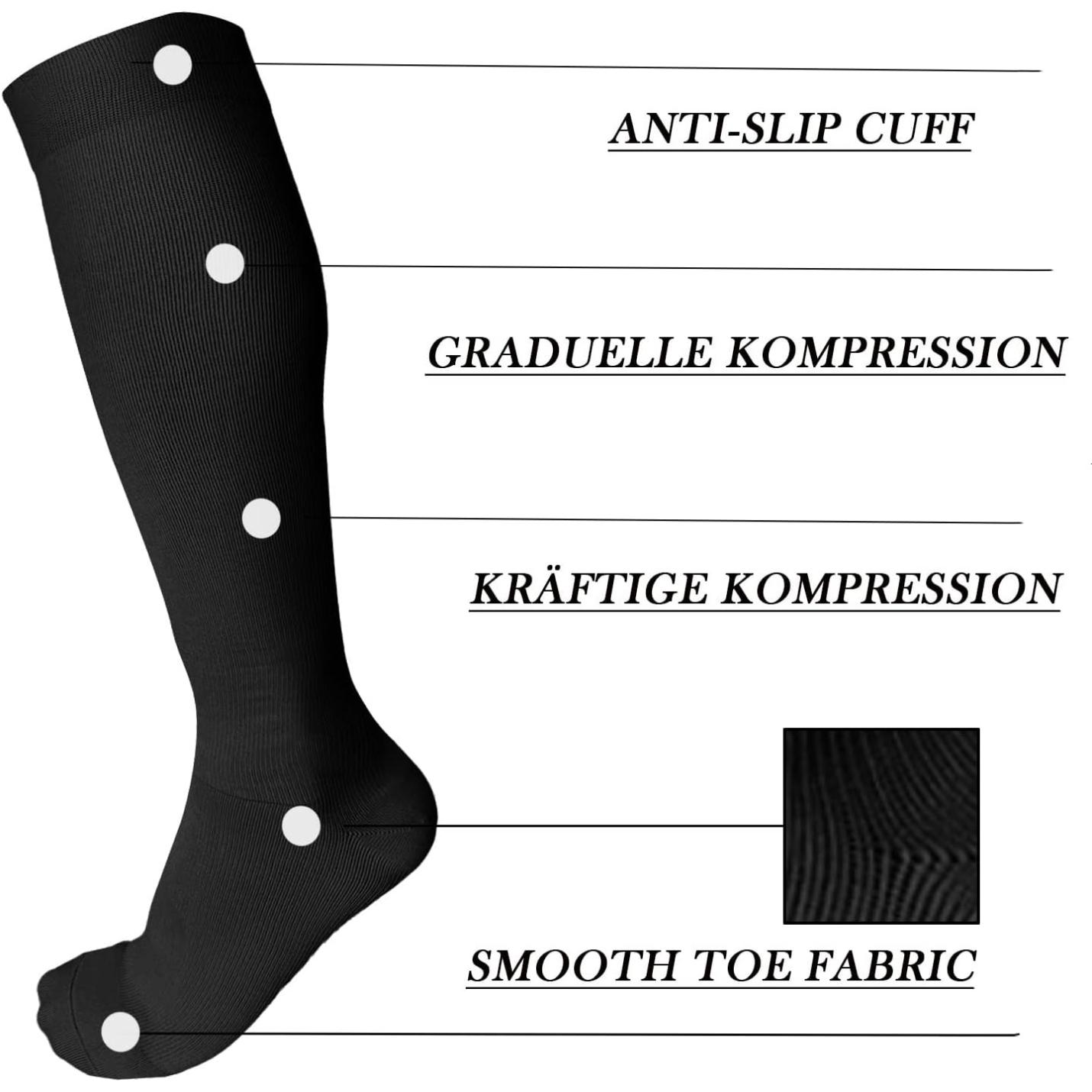Boost je prestaties en herstel met deze ultieme compressiekousen! - XXL - wit 4 stuks. Compressiekousen hardlopen, compressiekousen dames, compressiekousen heren; Afbeelding: 20