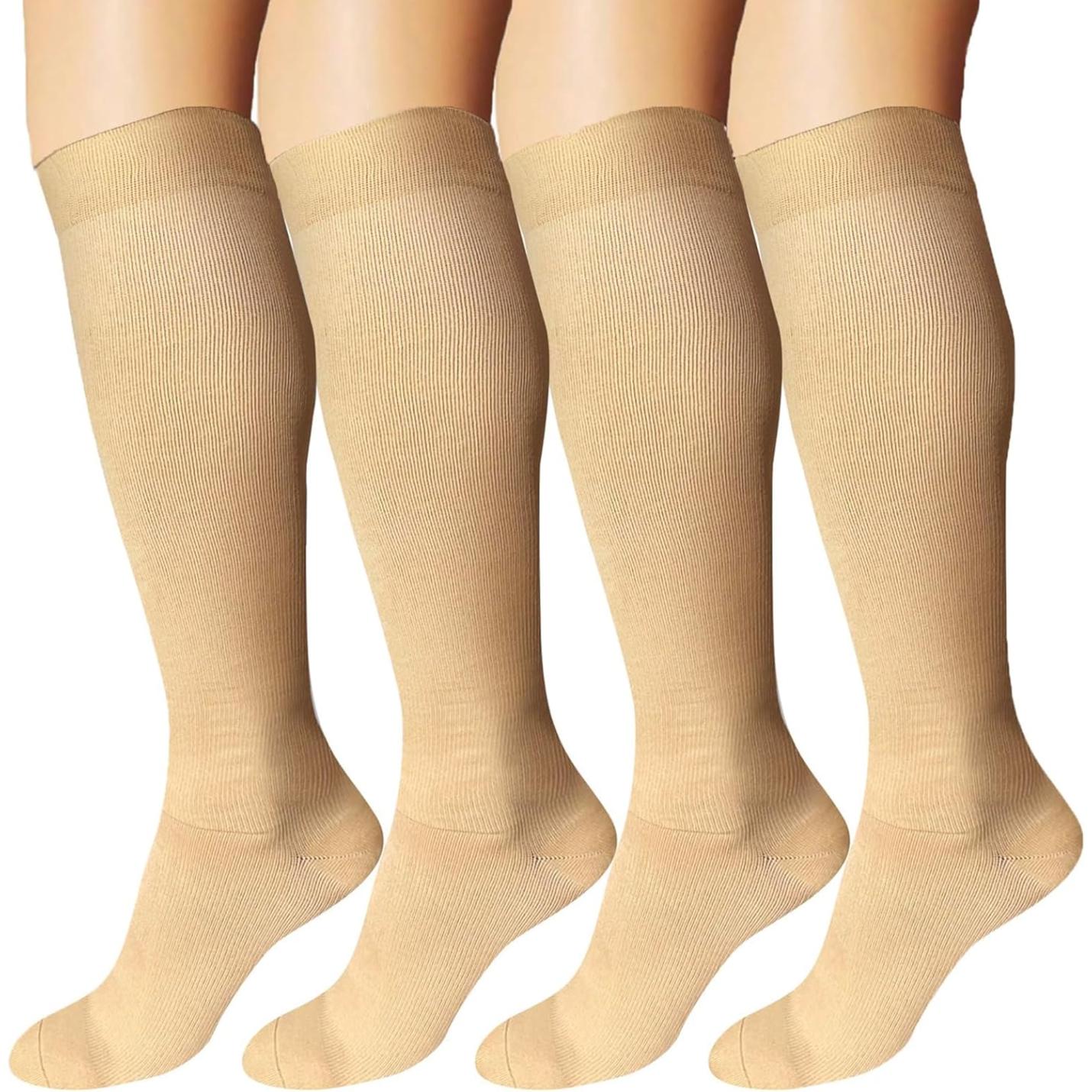 Boost je prestaties en herstel met deze ultieme compressiekousen! - XXL - wit 4 stuks. Compressiekousen hardlopen, compressiekousen dames, compressiekousen heren; Afbeelding: 3