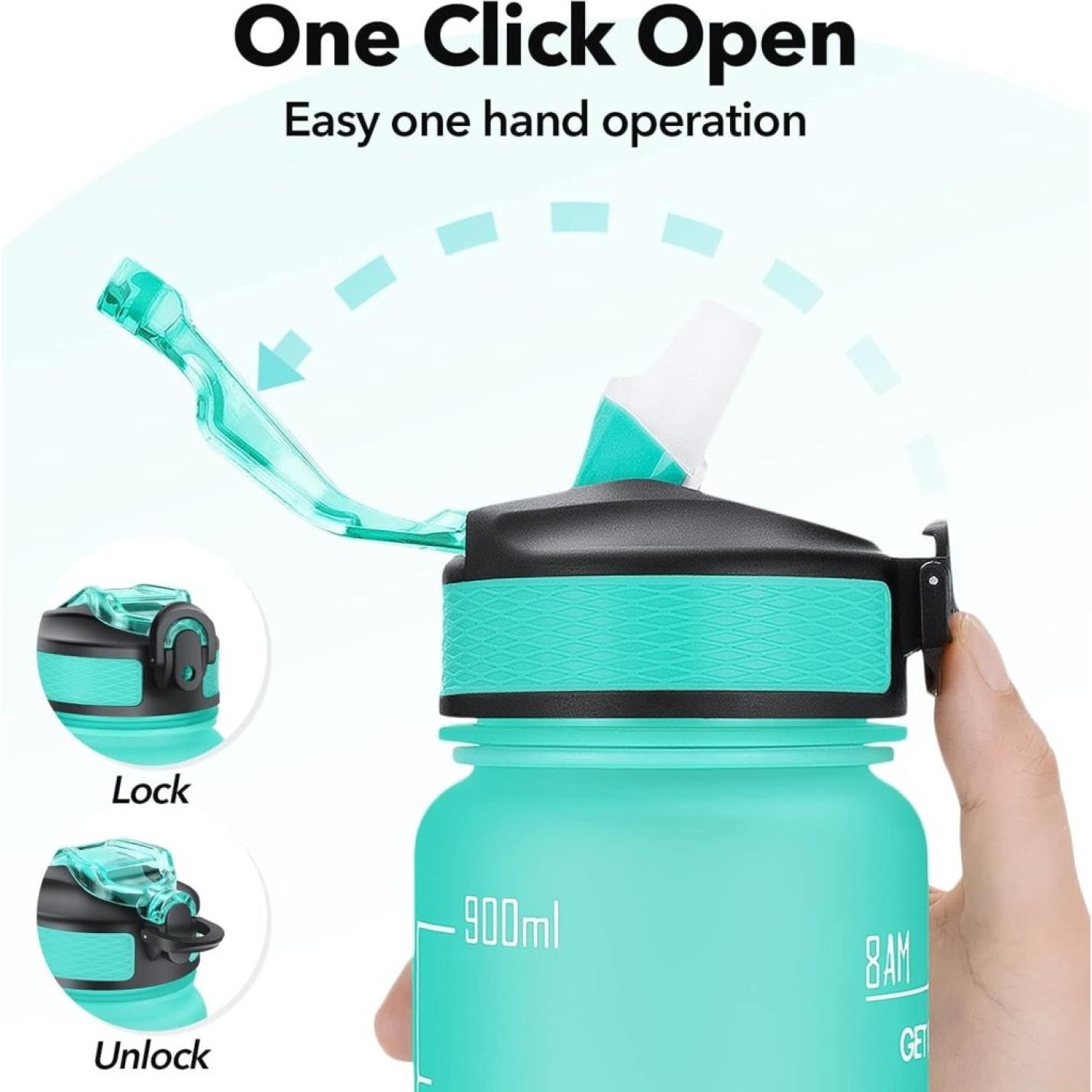 💧 Altijd gehydrateerd met deze BPA - vrije waterfles van 1 liter! - happygetfit.com