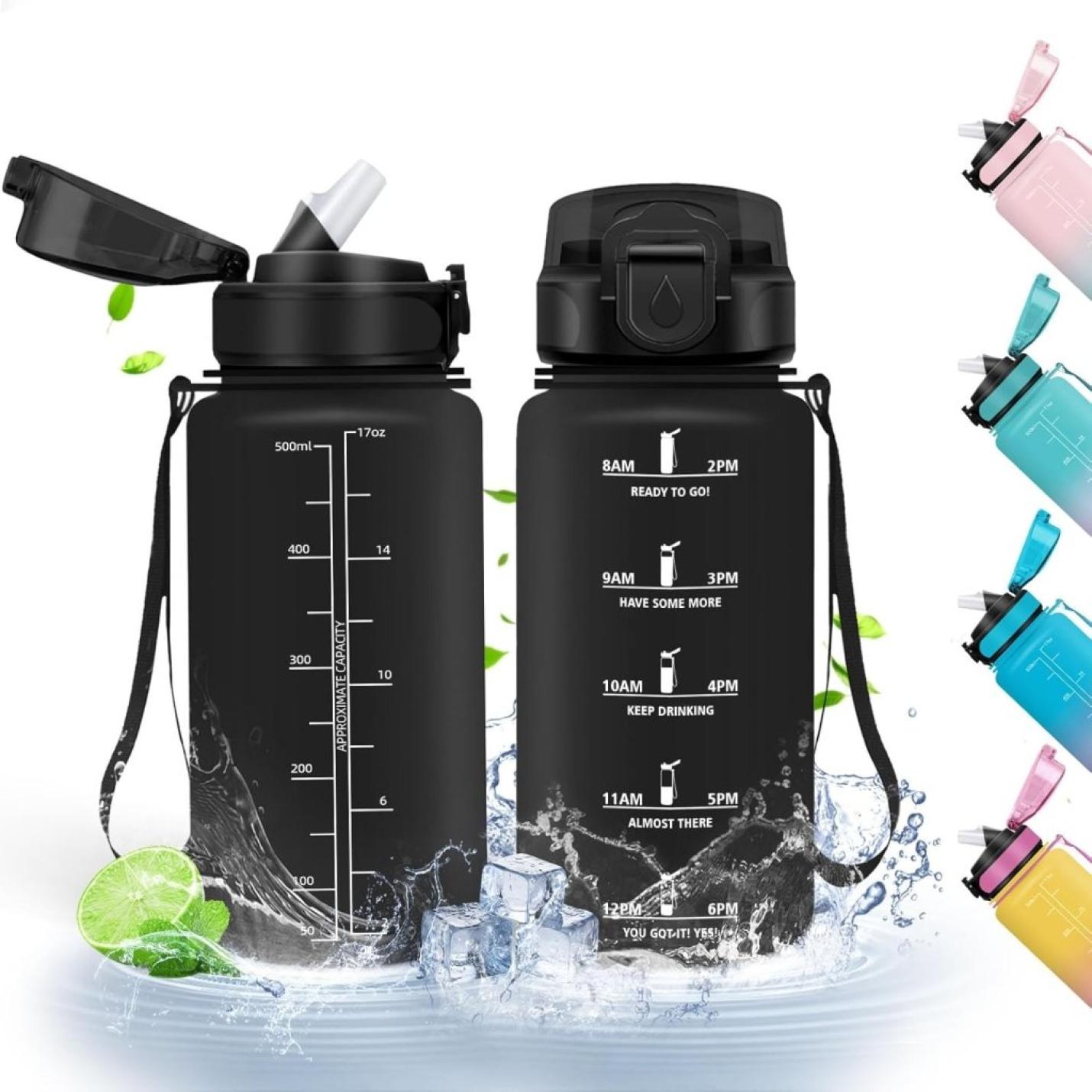 💧 Blijf gehydrateerd met deze BPA - vrije drinkfles van 500 ml en 1000 ml! - happygetfit.com