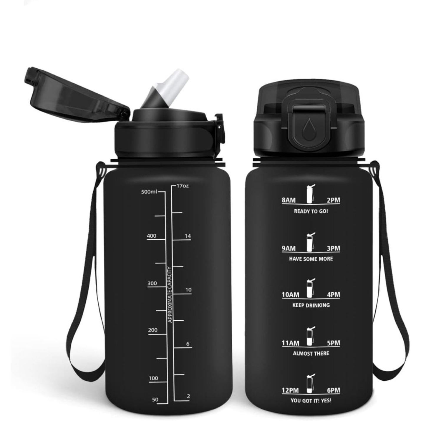 💧 Blijf gehydrateerd met deze BPA - vrije drinkfles van 500 ml en 1000 ml! - happygetfit.com