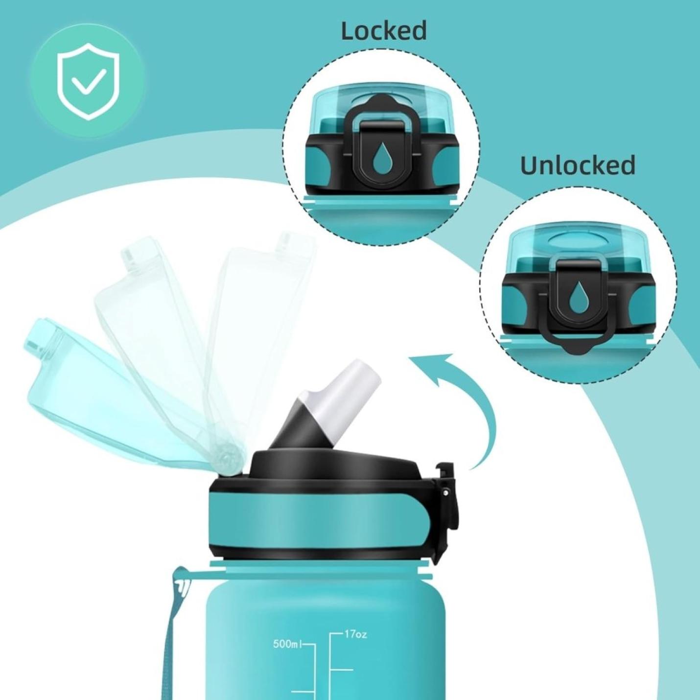 💧 Blijf gehydrateerd met deze BPA - vrije drinkfles van 500 ml en 1000 ml! - happygetfit.com