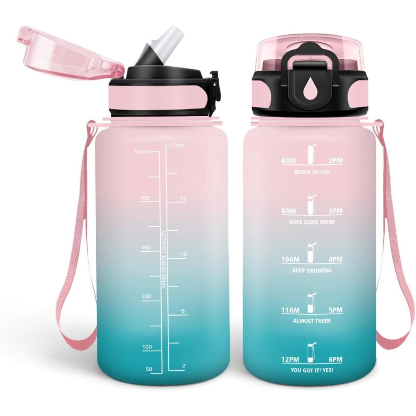 💧 Blijf gehydrateerd met deze BPA - vrije drinkfles van 500 ml en 1000 ml! - happygetfit.com