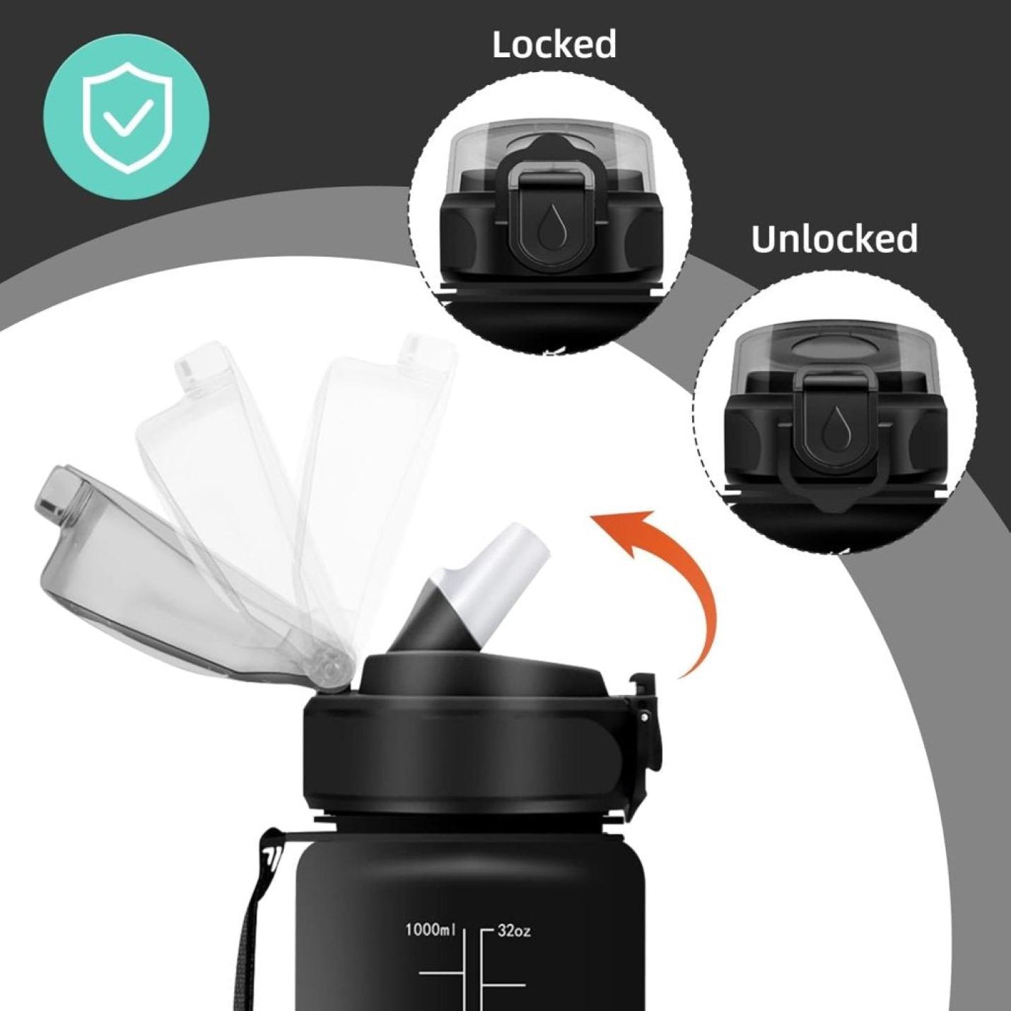 💧 Blijf gehydrateerd met deze BPA - vrije drinkfles van 500 ml en 1000 ml! - happygetfit.com