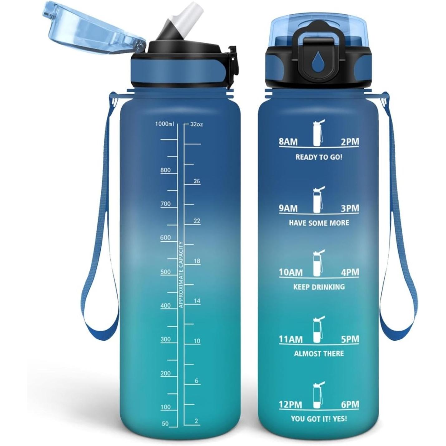 💧 Blijf gehydrateerd met deze BPA - vrije drinkfles van 500 ml en 1000 ml! - happygetfit.com