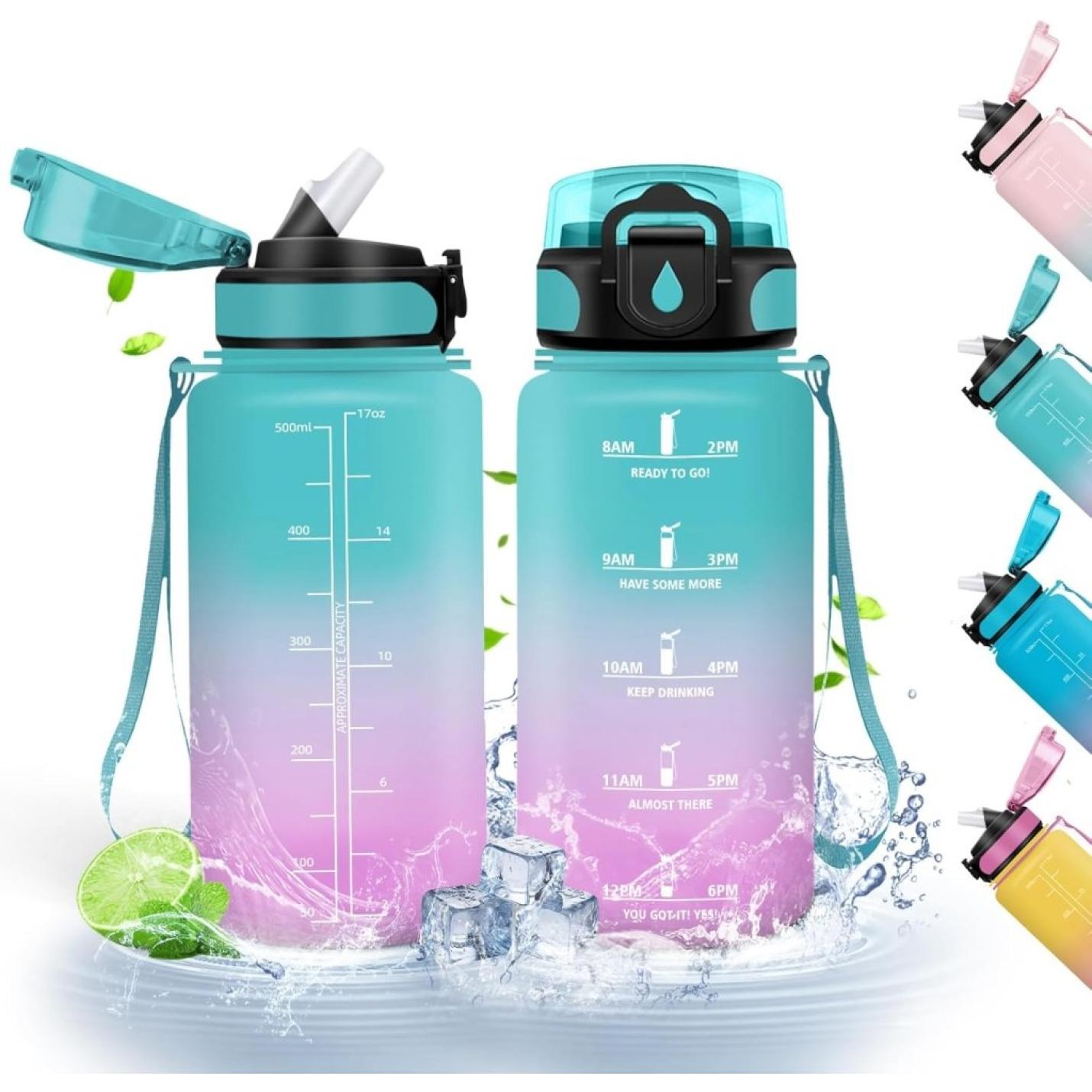 💧 Blijf gehydrateerd met deze BPA - vrije drinkfles van 500 ml en 1000 ml! - happygetfit.com