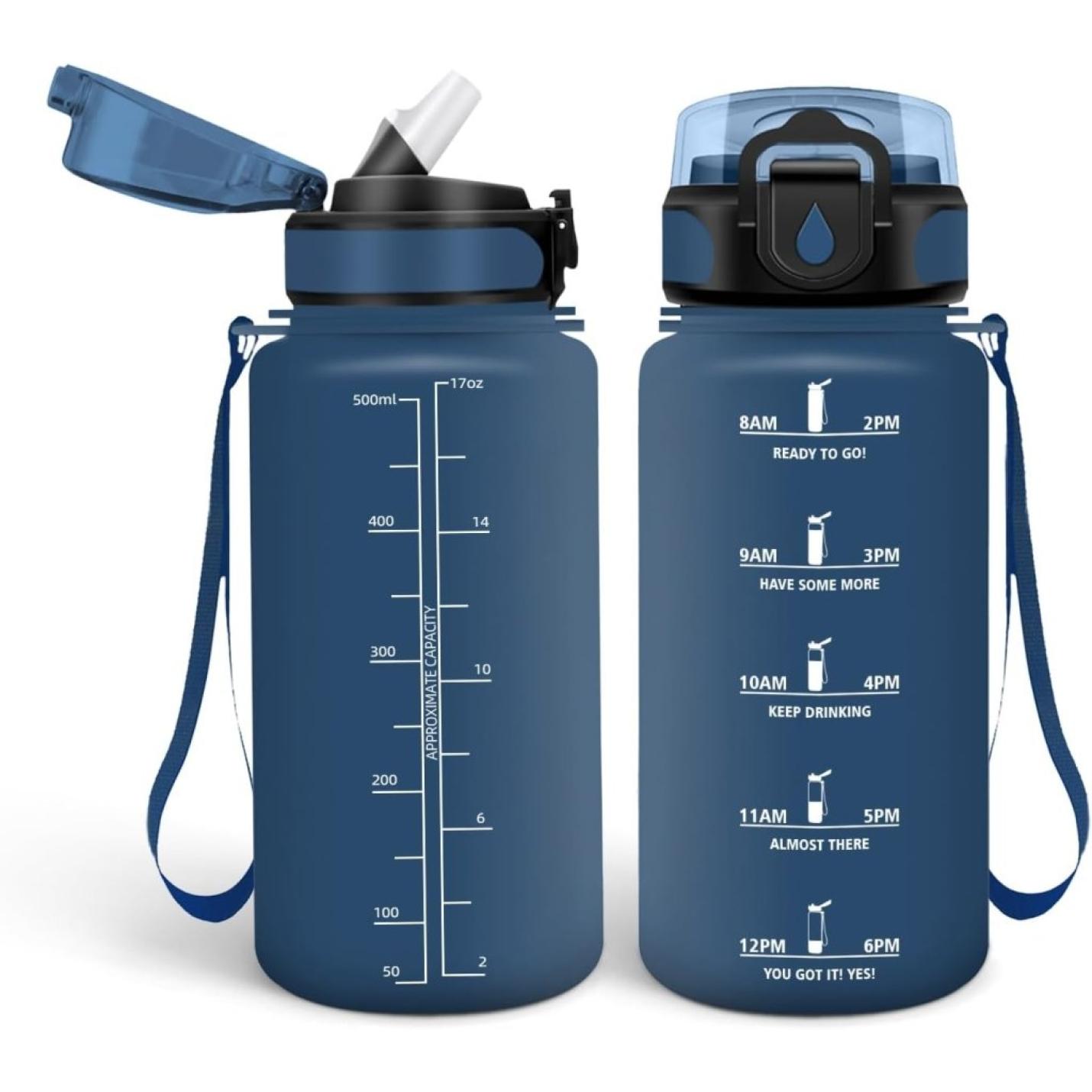 💧 Blijf gehydrateerd met deze BPA - vrije drinkfles van 500 ml en 1000 ml! - happygetfit.com