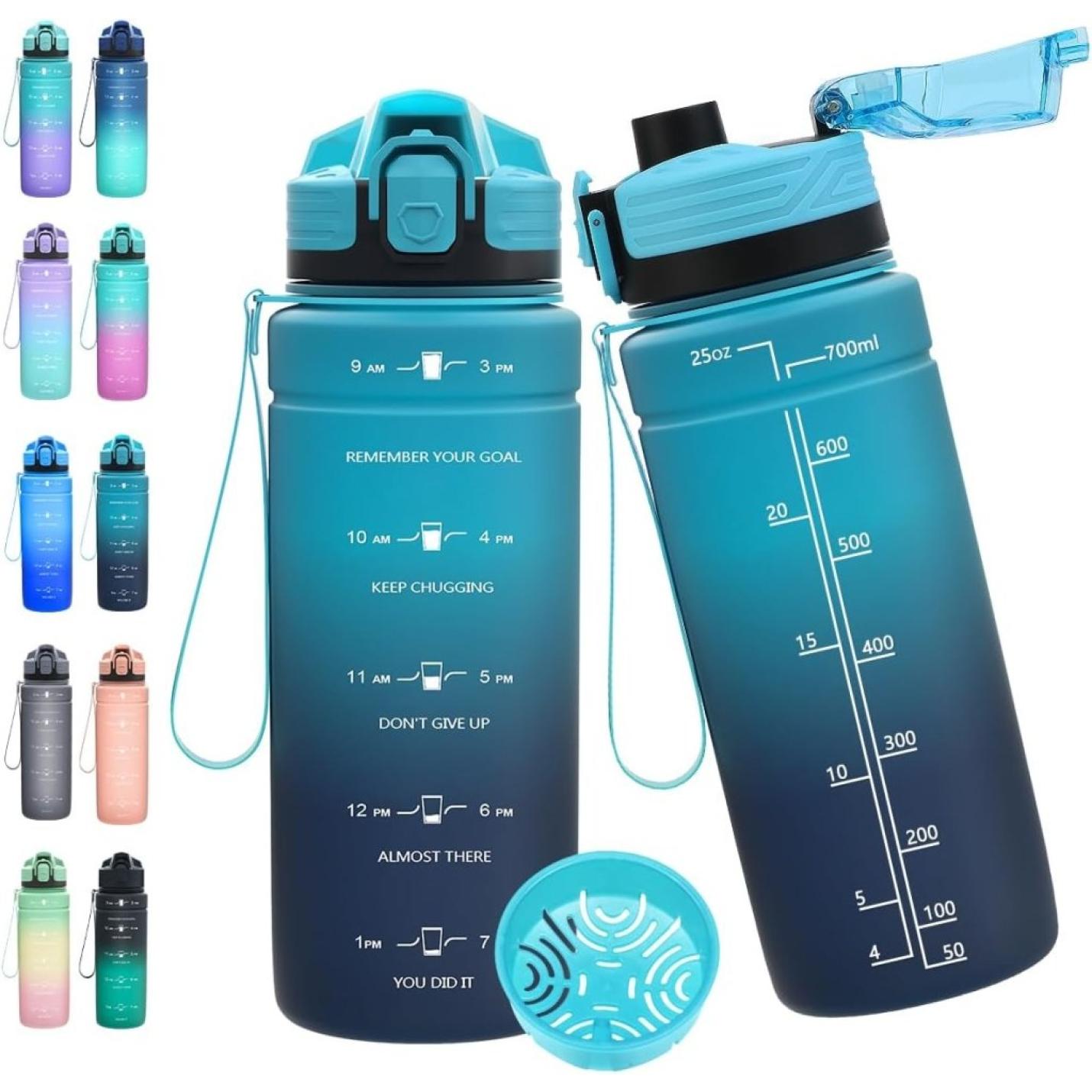 💧 Blijf gehydrateerd met deze BPA - vrije sportfles met tijdmarkering! - happygetfit.com
