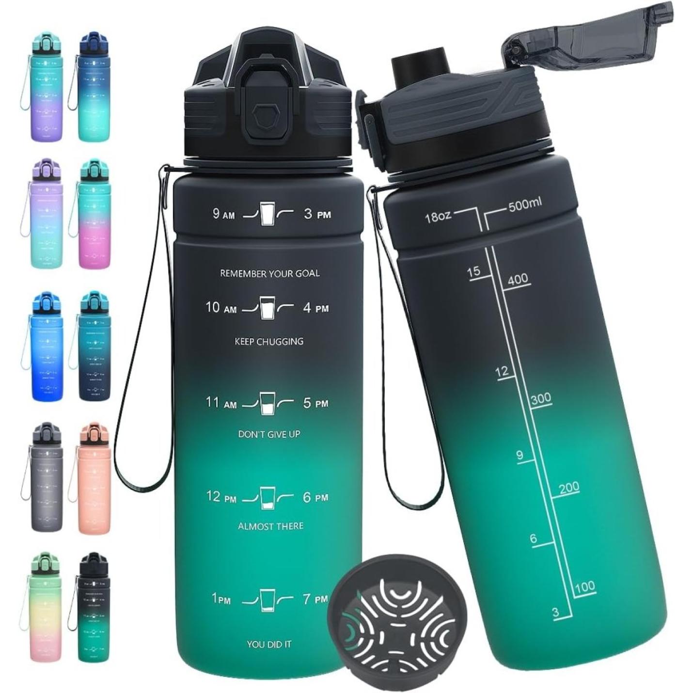 💧 Blijf gehydrateerd met deze BPA - vrije sportfles met tijdmarkering! - happygetfit.com