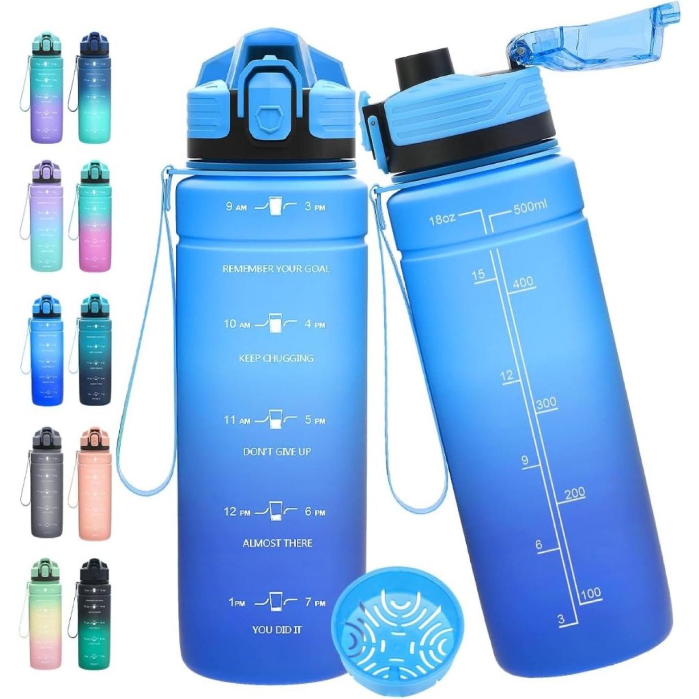💧 Blijf gehydrateerd met deze BPA - vrije sportfles met tijdmarkering! - happygetfit.com