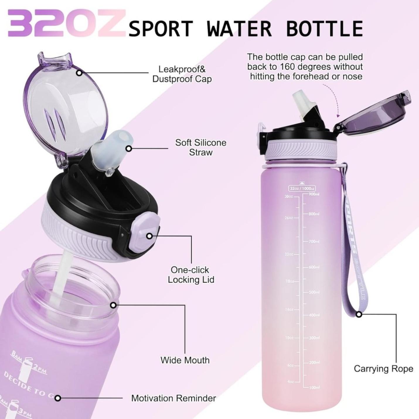 💧 Blijf gehydrateerd met deze lekvrije sportwaterfles! - happygetfit.com