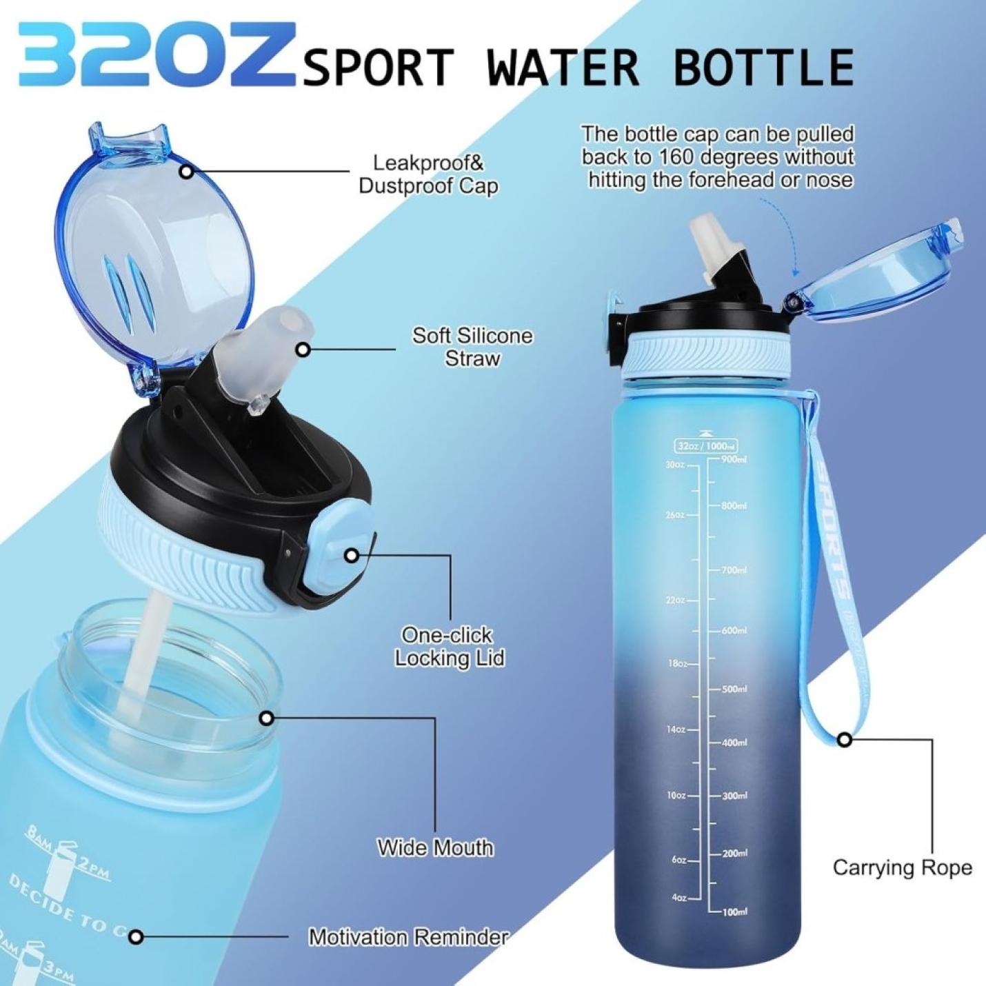 💧 Blijf gehydrateerd met deze lekvrije sportwaterfles! - happygetfit.com