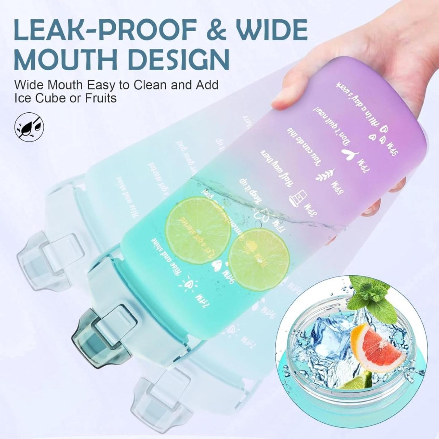 💧 BPA - vrije sportwaterfles van 2 liter – Blijf moeiteloos gehydrateerd! - happygetfit.com