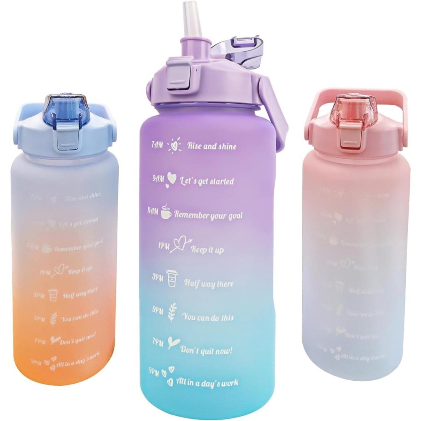 💧 BPA - vrije sportwaterfles van 2 liter – Blijf moeiteloos gehydrateerd! - happygetfit.com