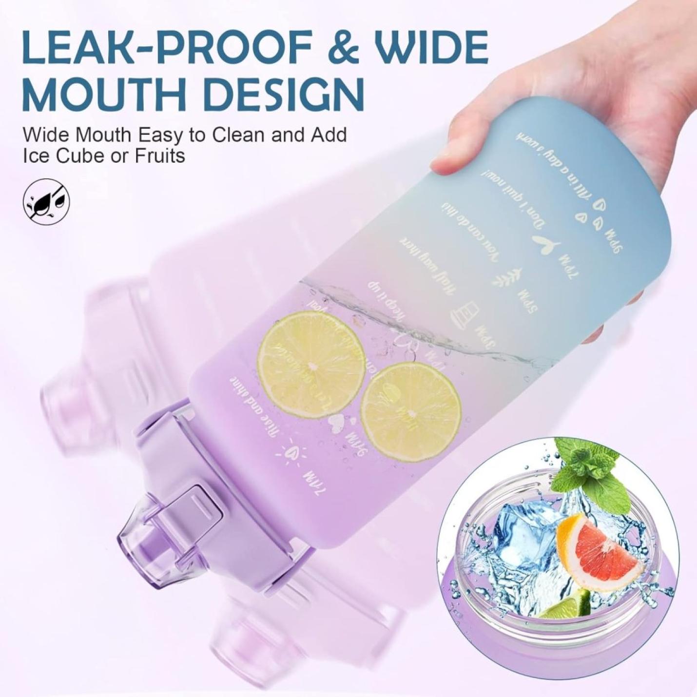 💧 BPA - vrije sportwaterfles van 2 liter – Blijf moeiteloos gehydrateerd! - happygetfit.com