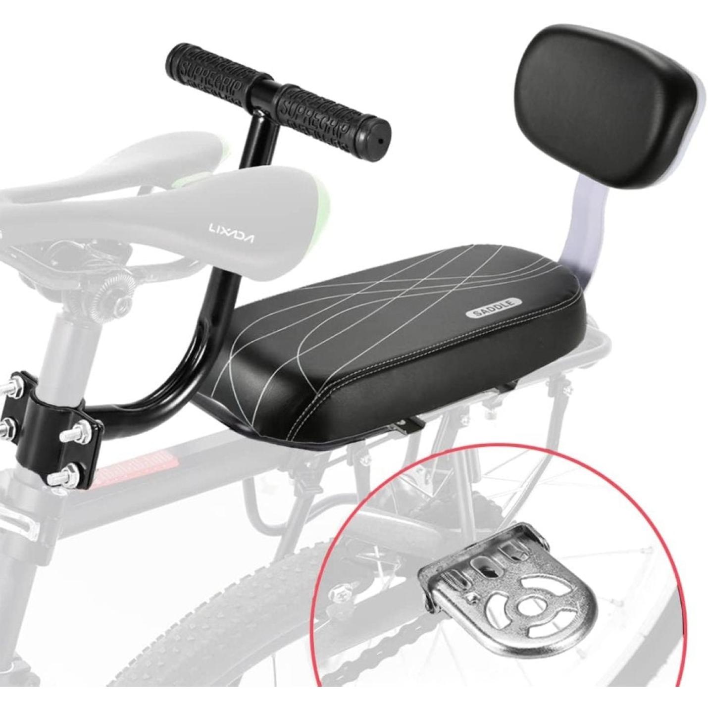 🚴‍♂️ Comfortabel en veilig achterop! Het perfecte fietszitje voor jouw kind is voorzien van een gecapitonneerde rugleuning, zwart gepolsterde zitting en inclusief voetsteunbevestiging, ideaal voor peuters op de bagagedrager.