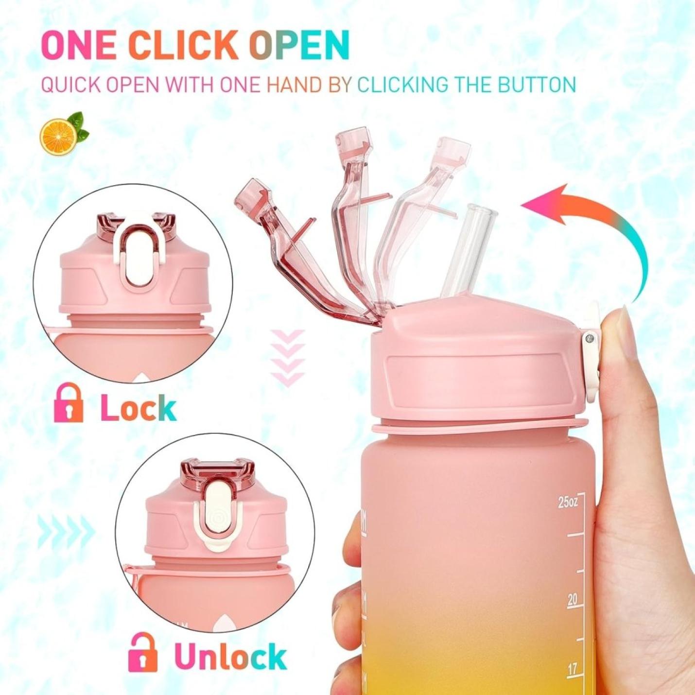 💧 Complete hydratieset – 3 stuks waterflessen voor elke gelegenheid! 🚀 - happygetfit.com