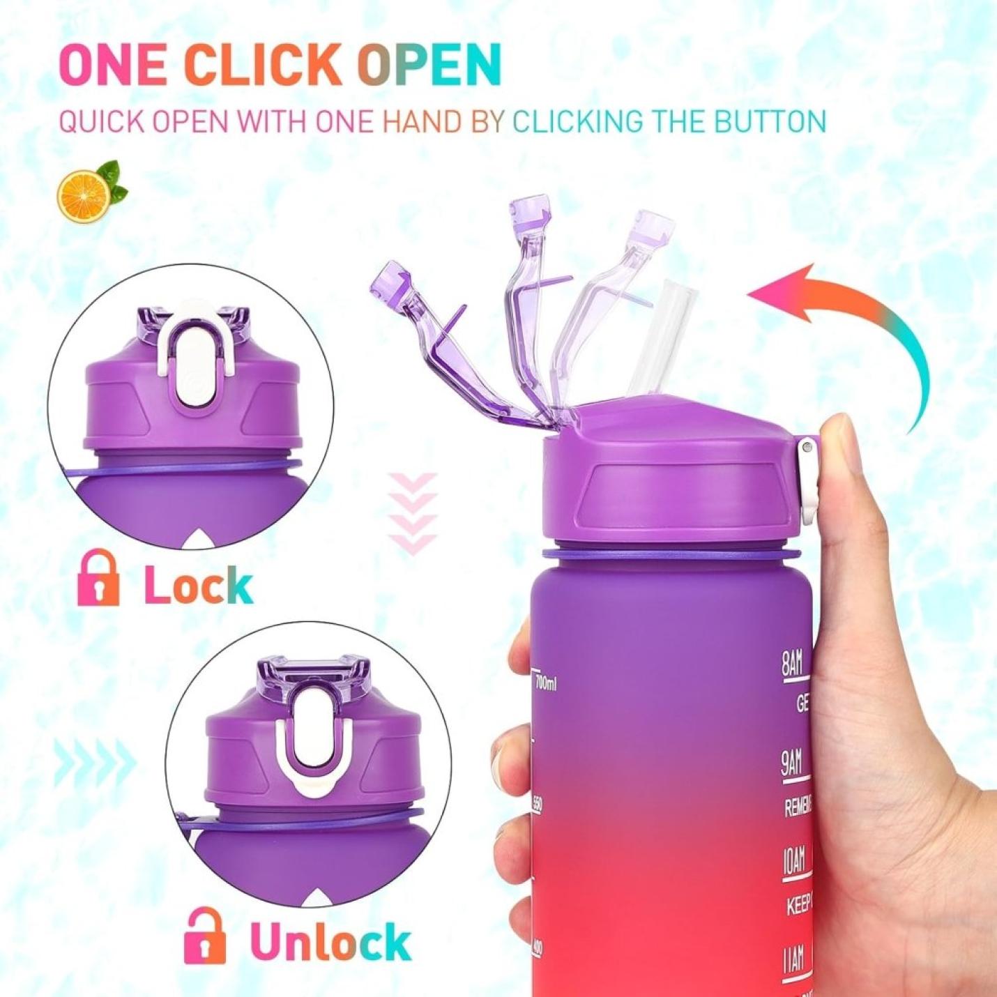 💧 Complete hydratieset – 3 stuks waterflessen voor elke gelegenheid! 🚀 - happygetfit.com