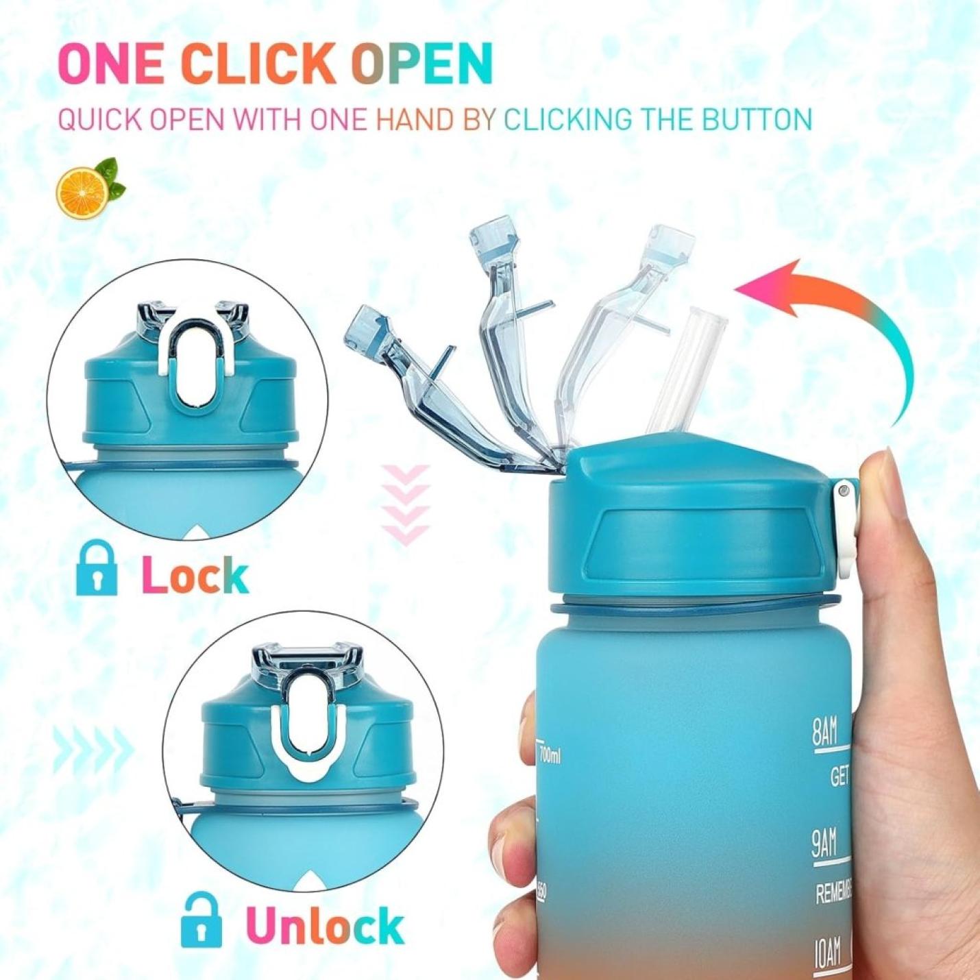 💧 Complete hydratieset – 3 stuks waterflessen voor elke gelegenheid! 🚀 - happygetfit.com