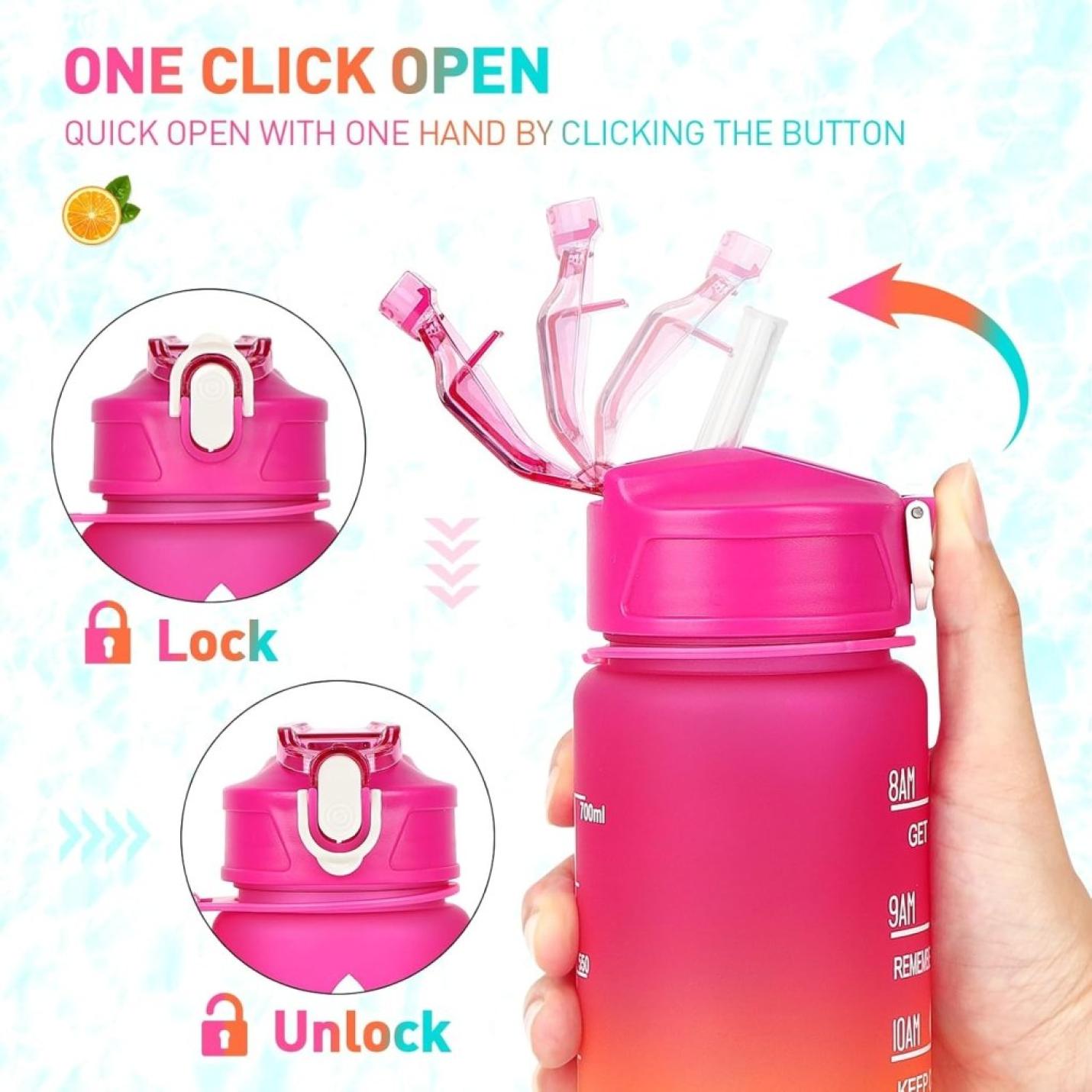 💧 Complete hydratieset – 3 stuks waterflessen voor elke gelegenheid! 🚀 - happygetfit.com