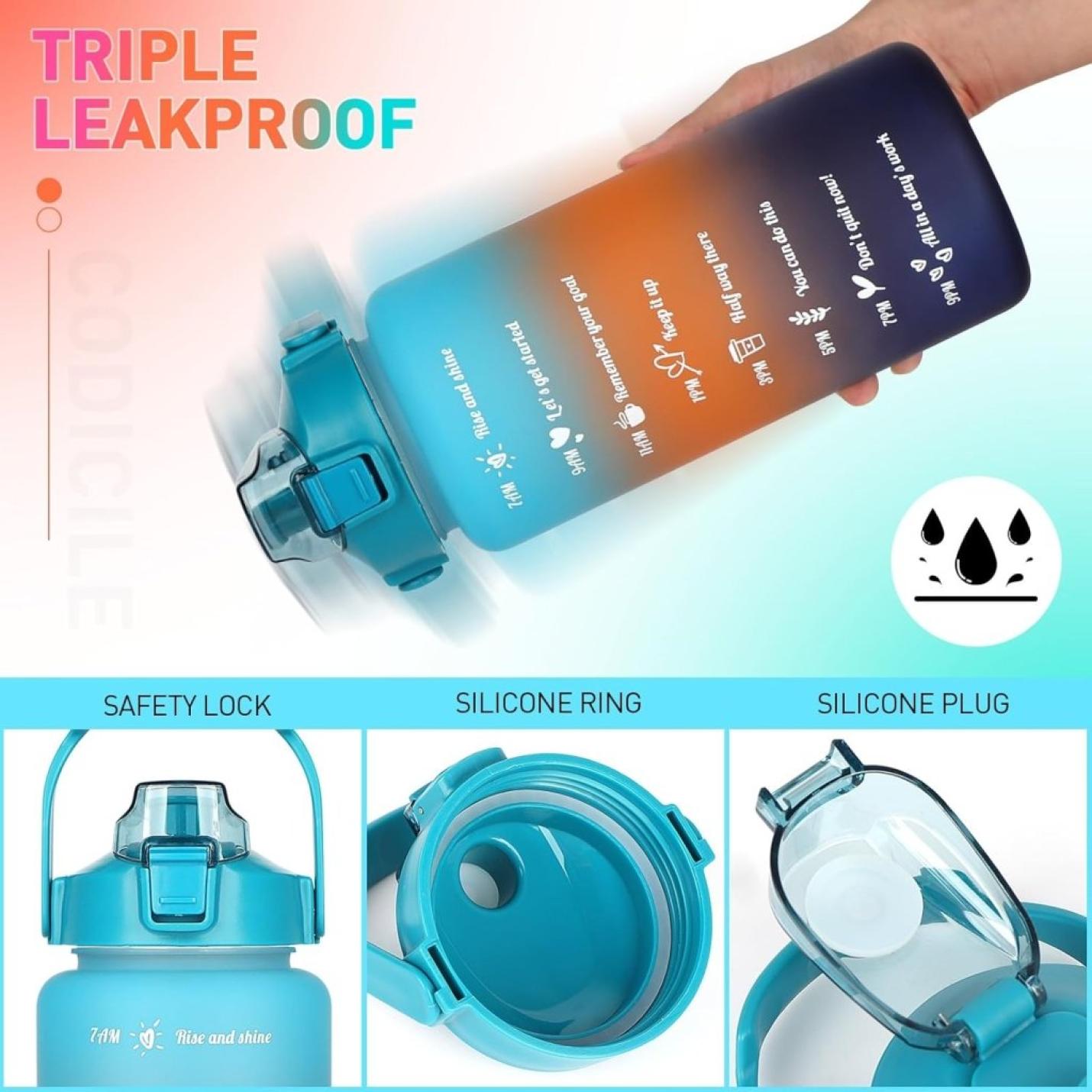 💧 Complete hydratieset – 3 stuks waterflessen voor elke gelegenheid! 🚀 - happygetfit.com