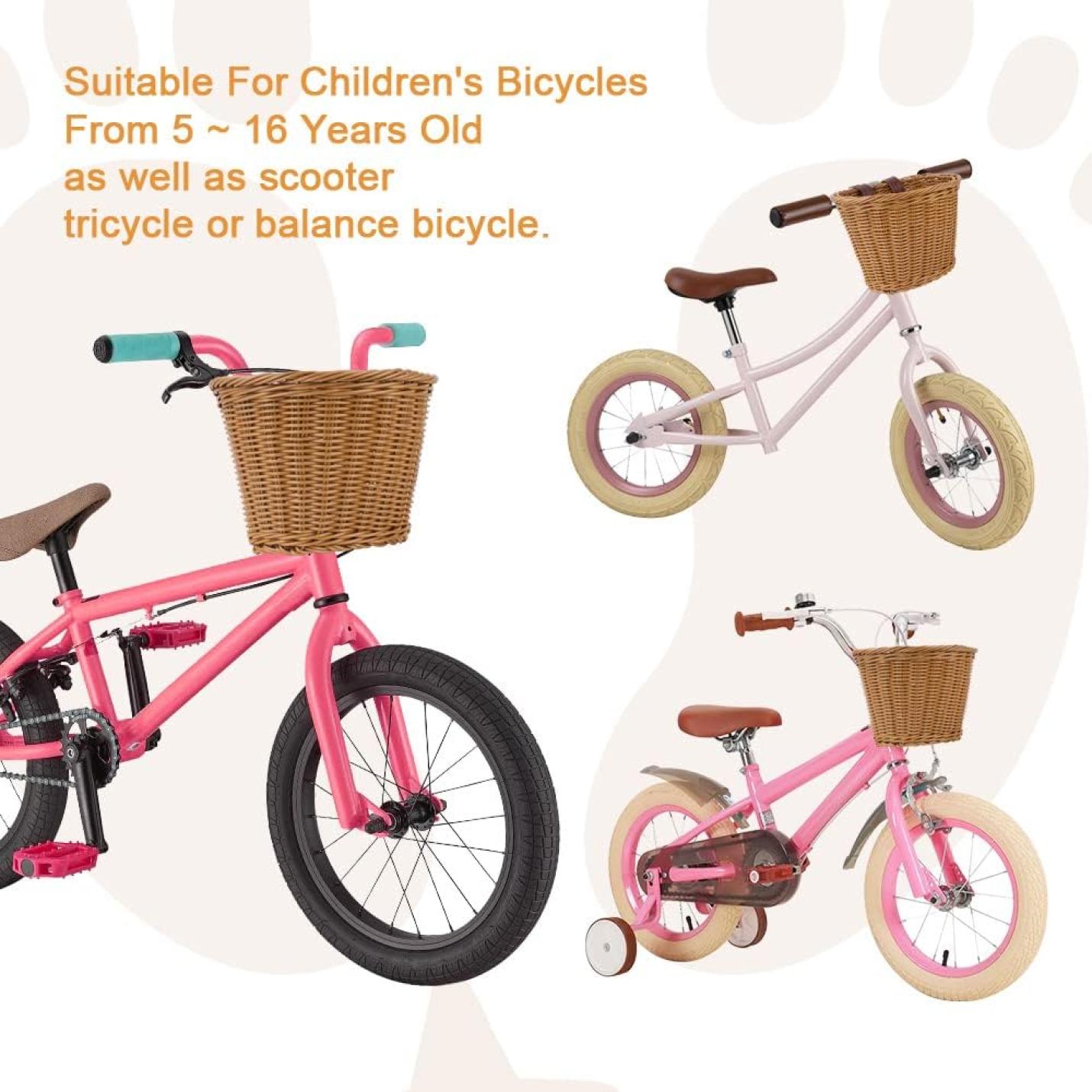 Kinderfietsen in verschillende maten geschikt voor 5 tot 16 jaar, met als hoogtepunt de Kinderfietsmand.