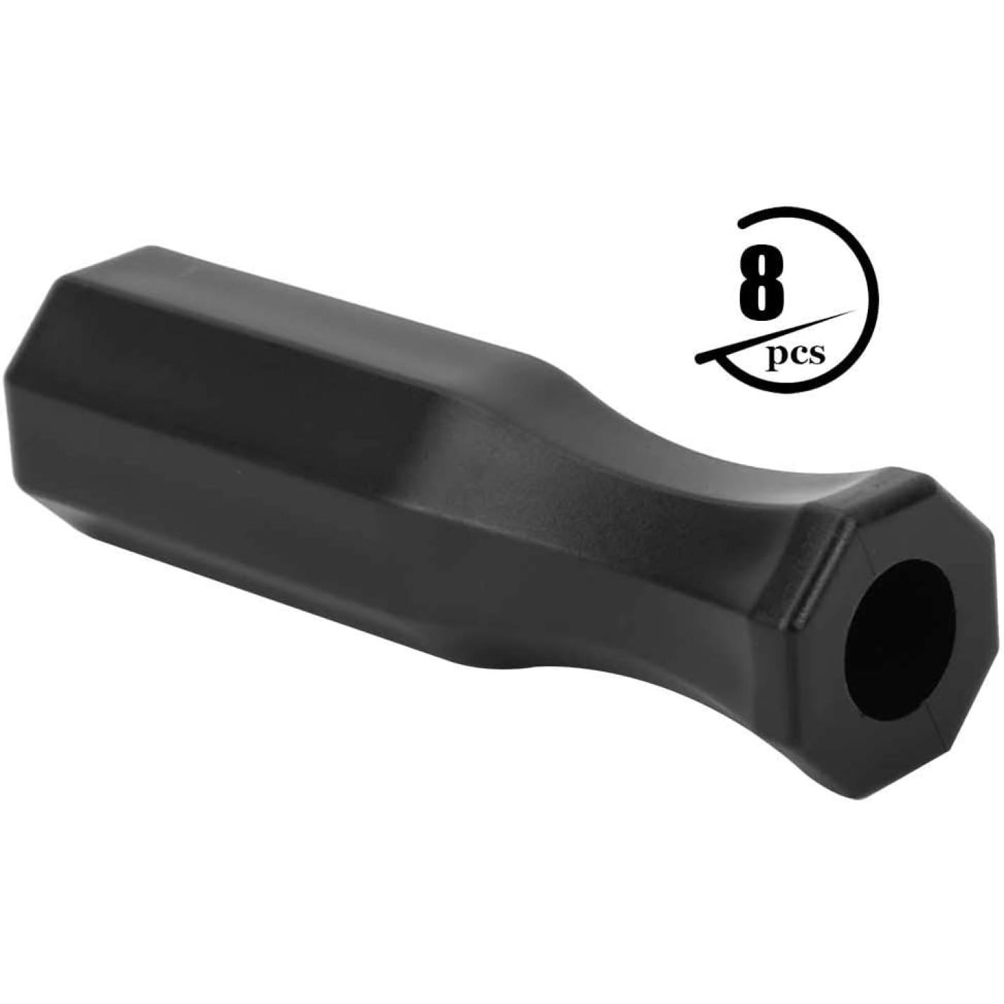 De zwarte zeskantige verlengstang, onderdeel van een 8-delige set, heeft een antislipontwerp voor een veilige bediening en een ergonomische grip voor comfort, wat de controle en het professionele gevoel van de "⚽ Meer grip, meer controle" tafelvoetbal handgrepen weerspiegelt.