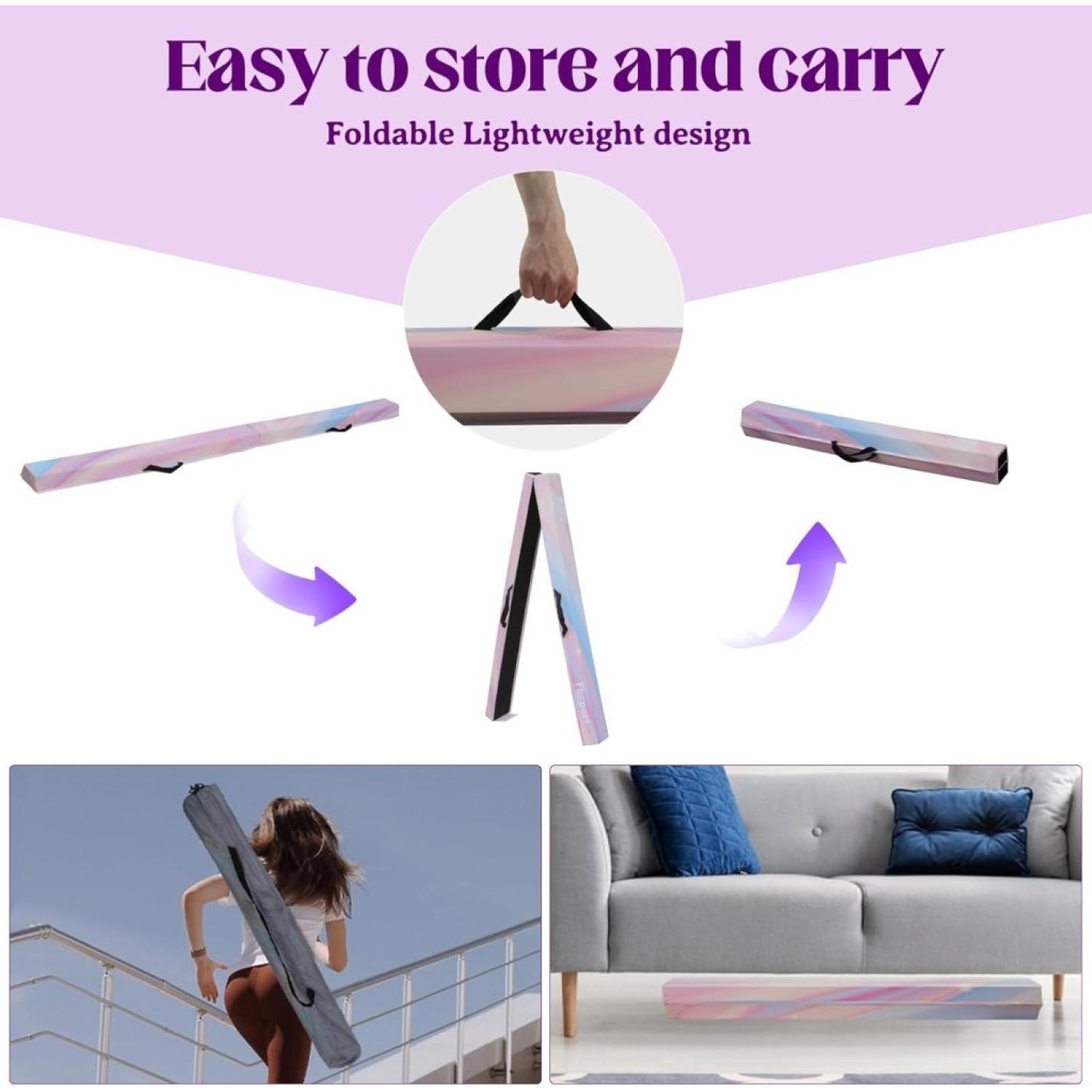 🤸‍♀️ Ontwikkel balans en kracht met deze inklapbare evenwichtsbalk! - happygetfit.com