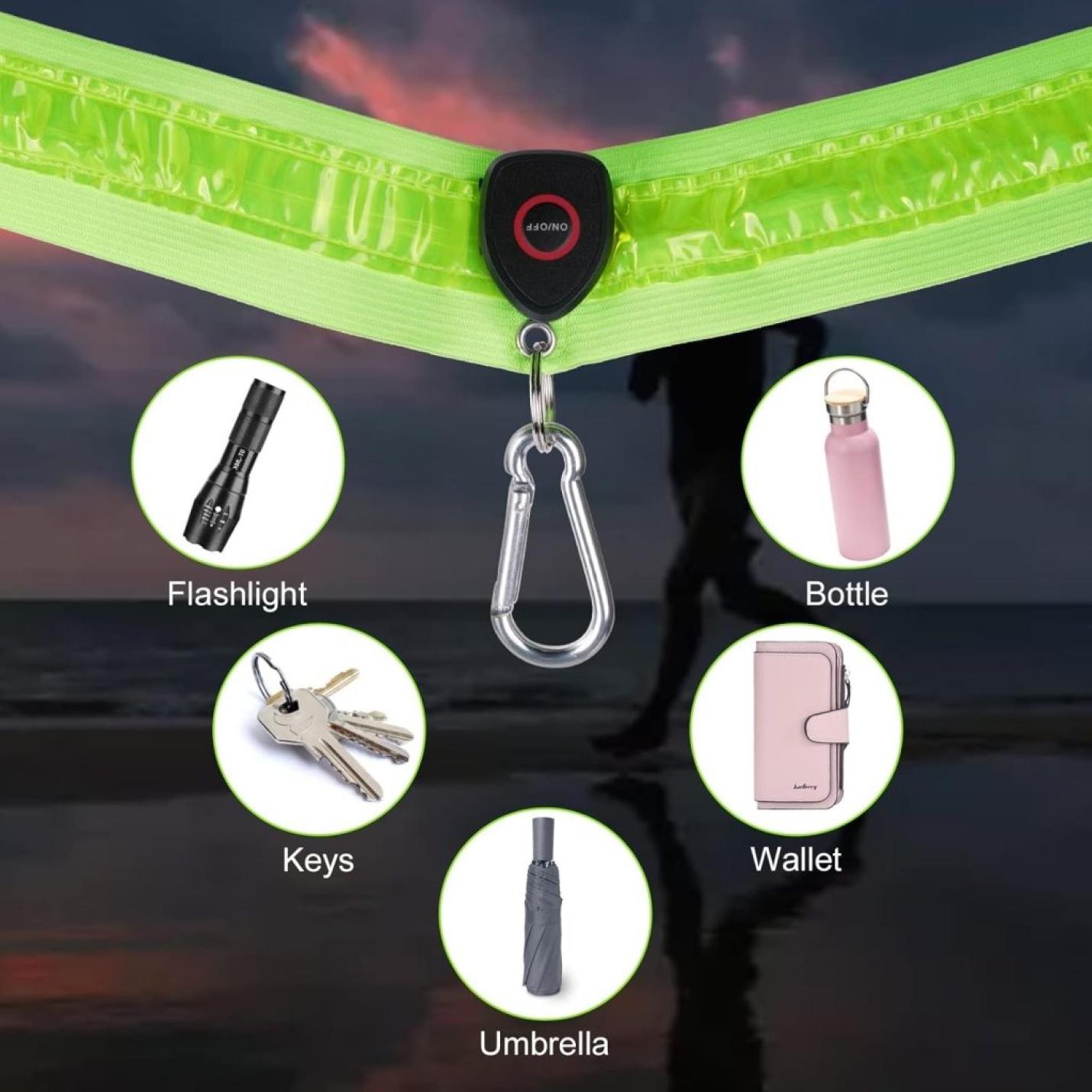 🌟 USB - oplaadbare LED - schouderriem – Blijf zichtbaar en veilig in het donker! - happygetfit.com