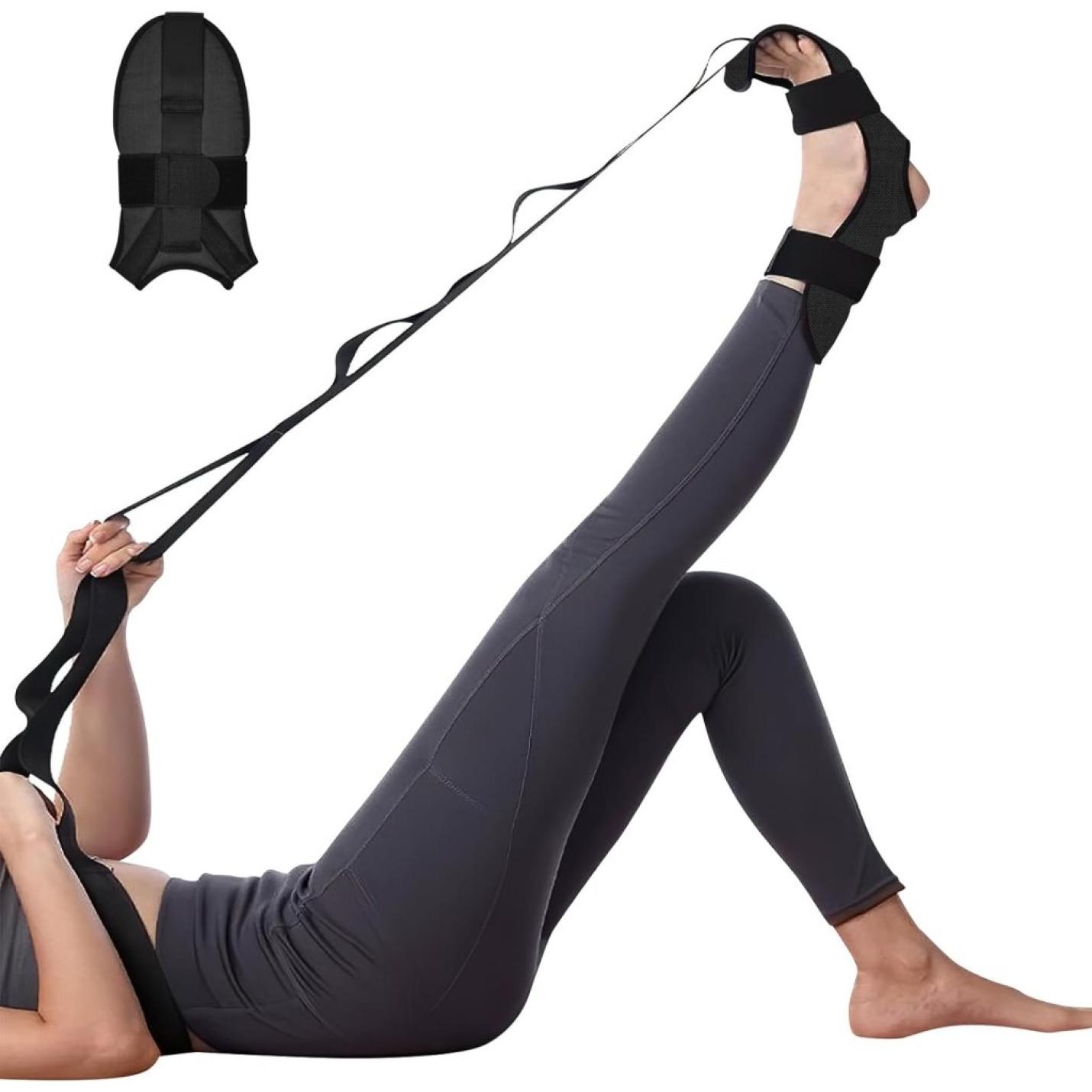 Vergroot je flexibiliteit en voorkom blessures met deze yoga - stretchband! 🧘‍♀️💪 - happygetfit.com