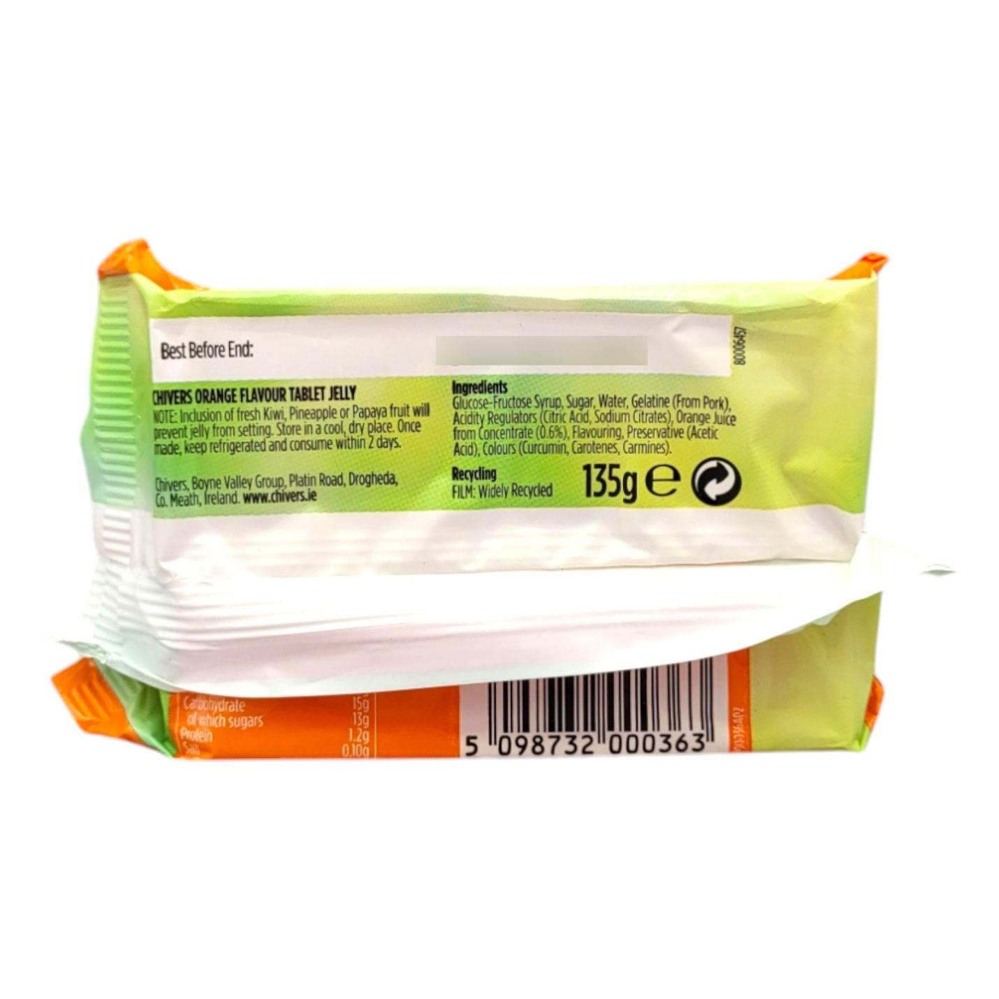 Chivers Orange Jelly 135g ingredients