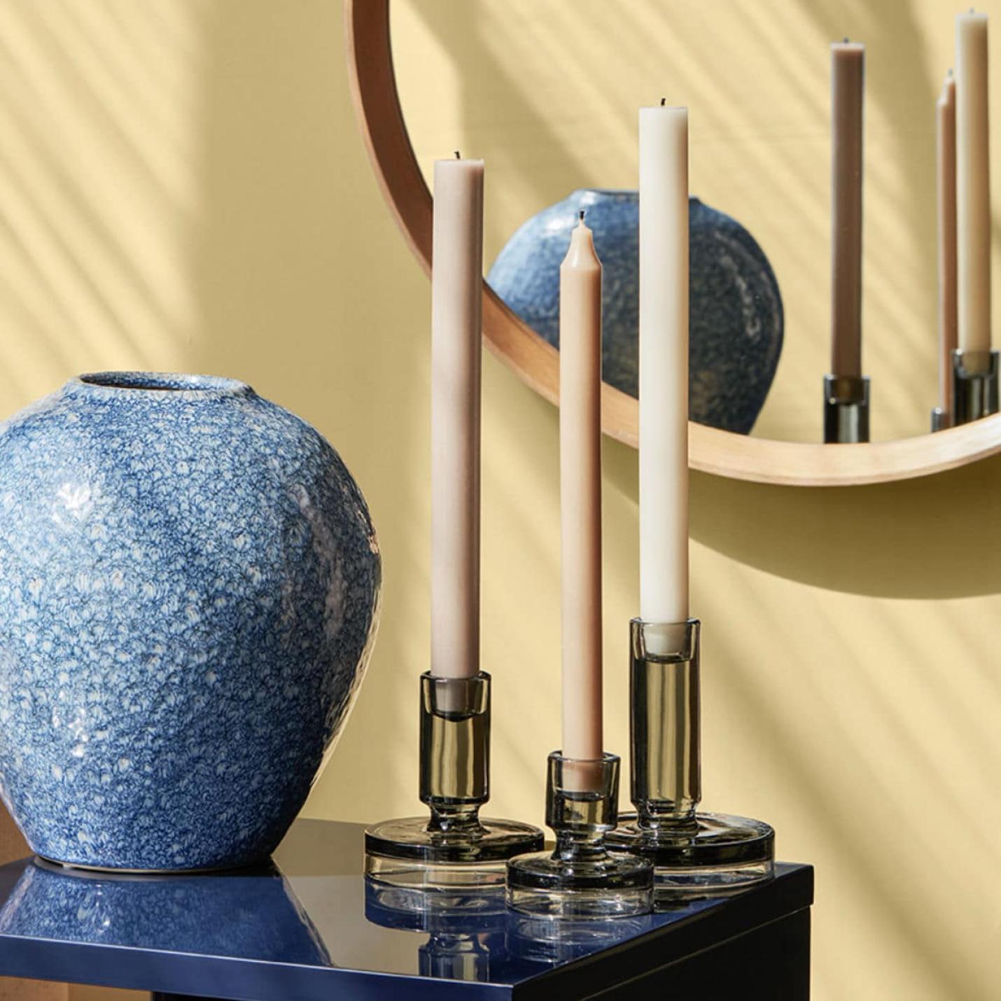 Broste Copenhagen kandelaar Petra glas smoke grey 8; Afbeelding: 2