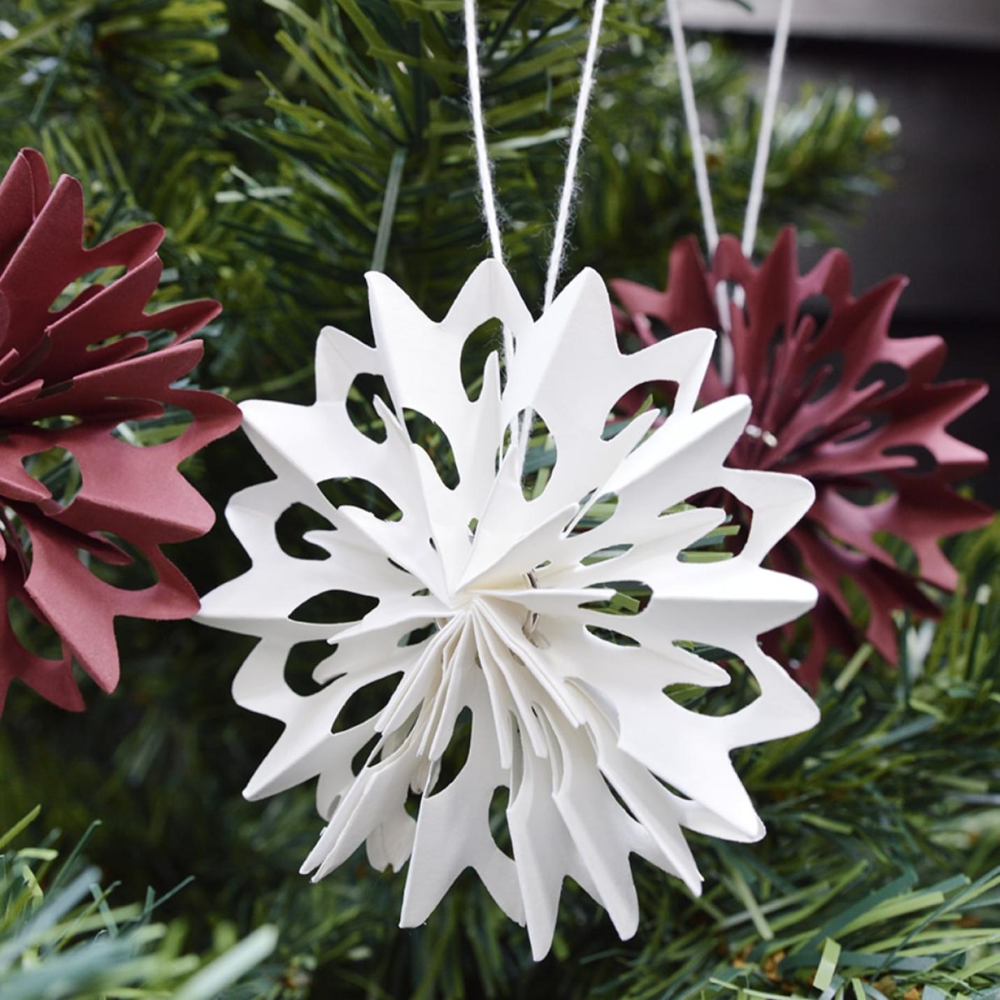 Kerst ornament Snowflake wit; Afbeelding: 2
