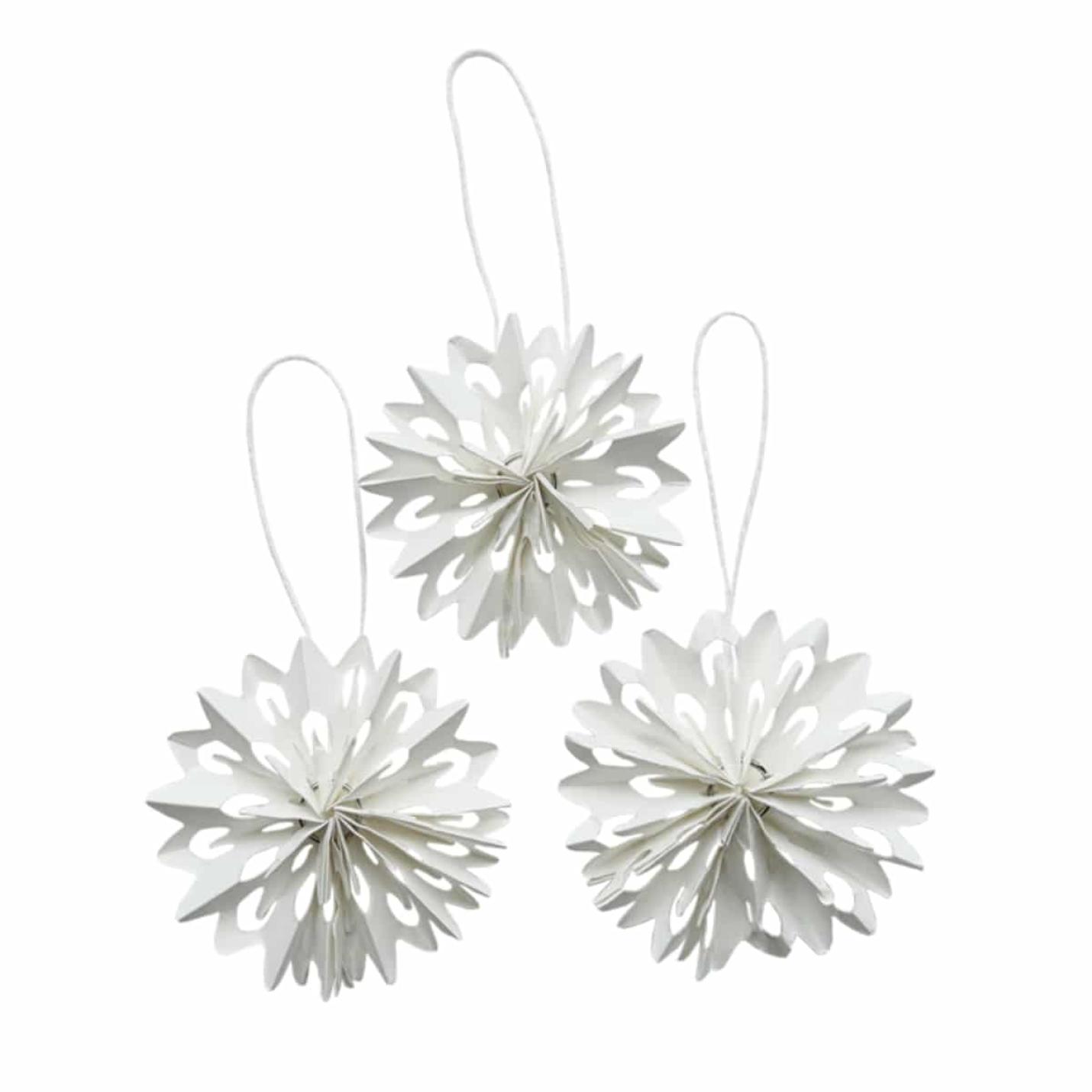 Kerst ornament Snowflake wit