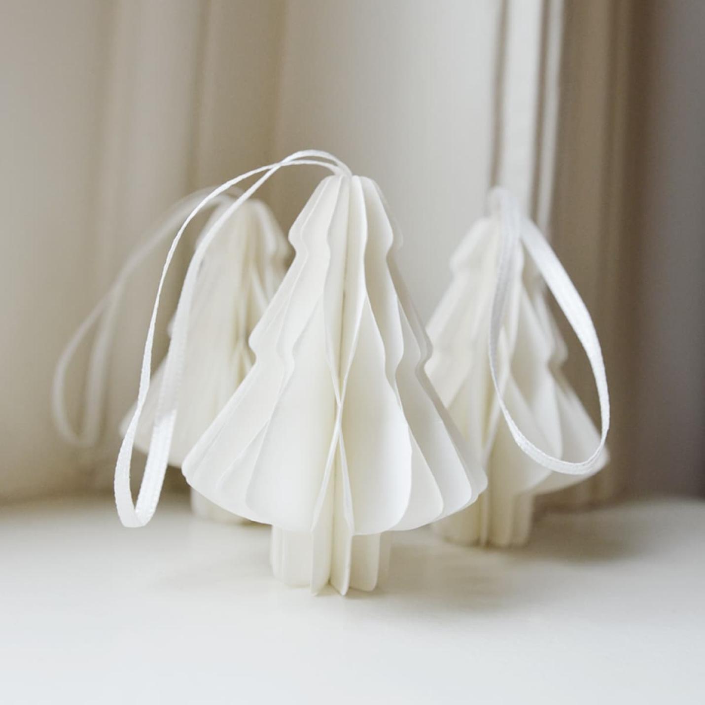 Kerstboom papier wit; Afbeelding: 3
