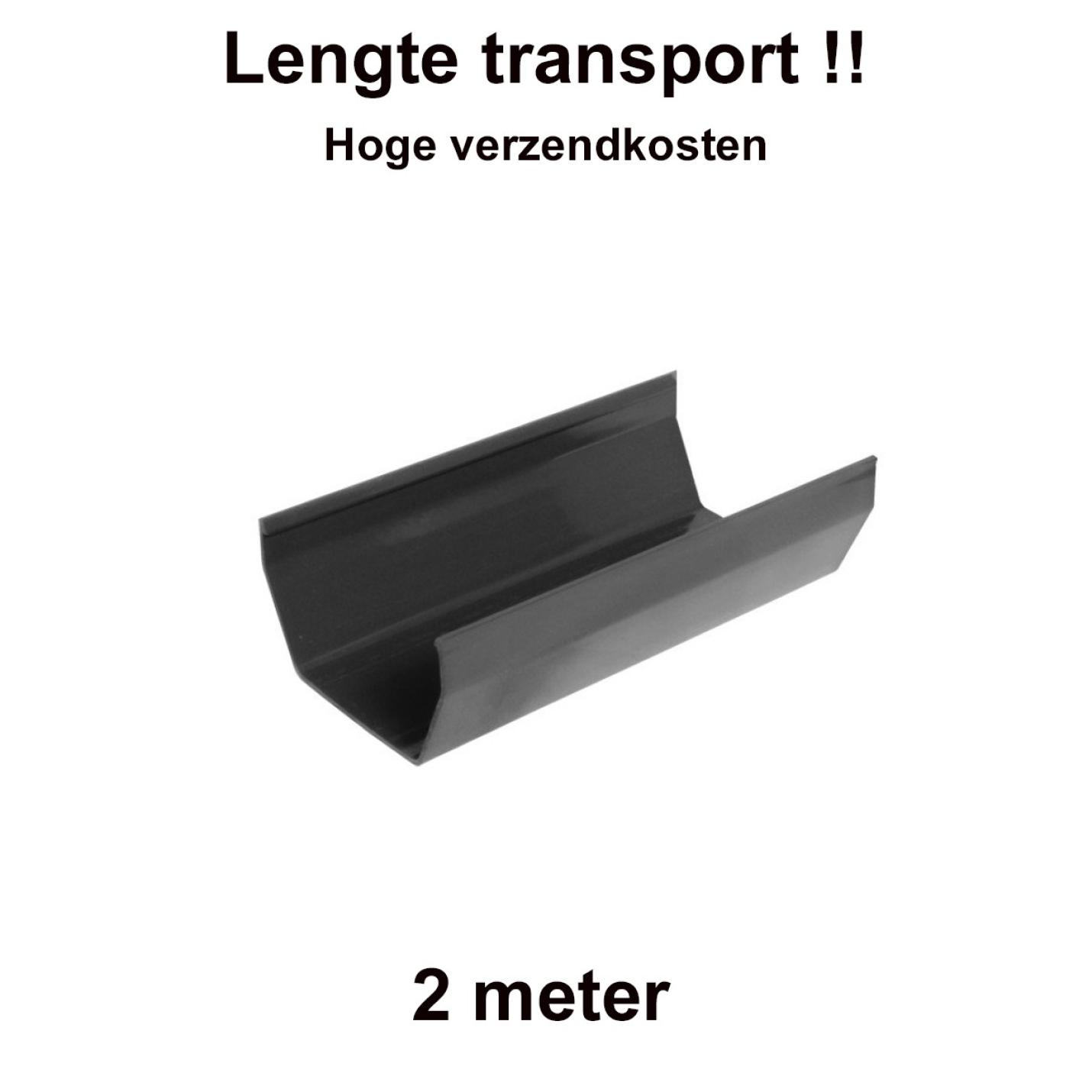 Square line dakgoot antraciet 2 meter