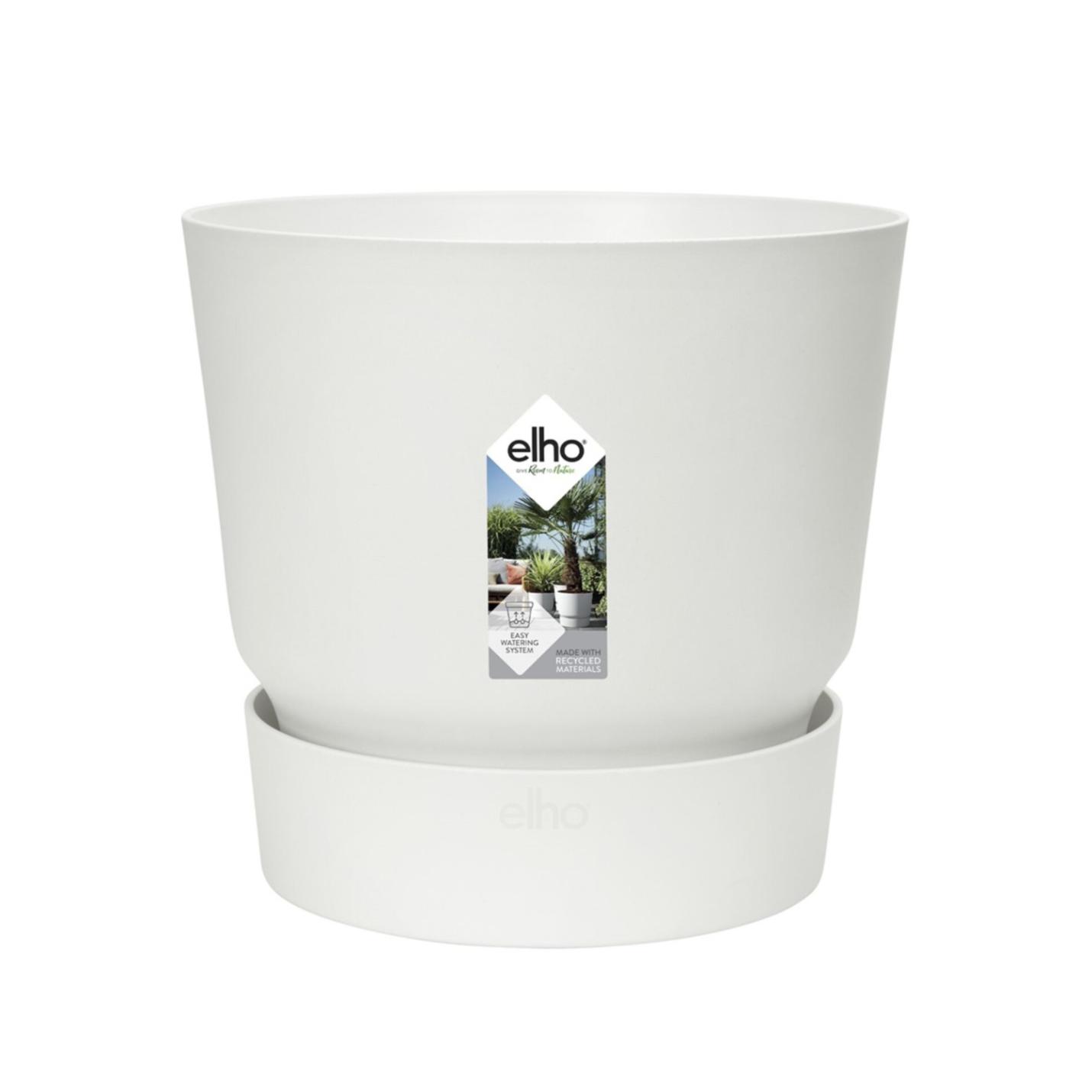 Elho Greenville Bloempot - Rond - Wit - 47 cm