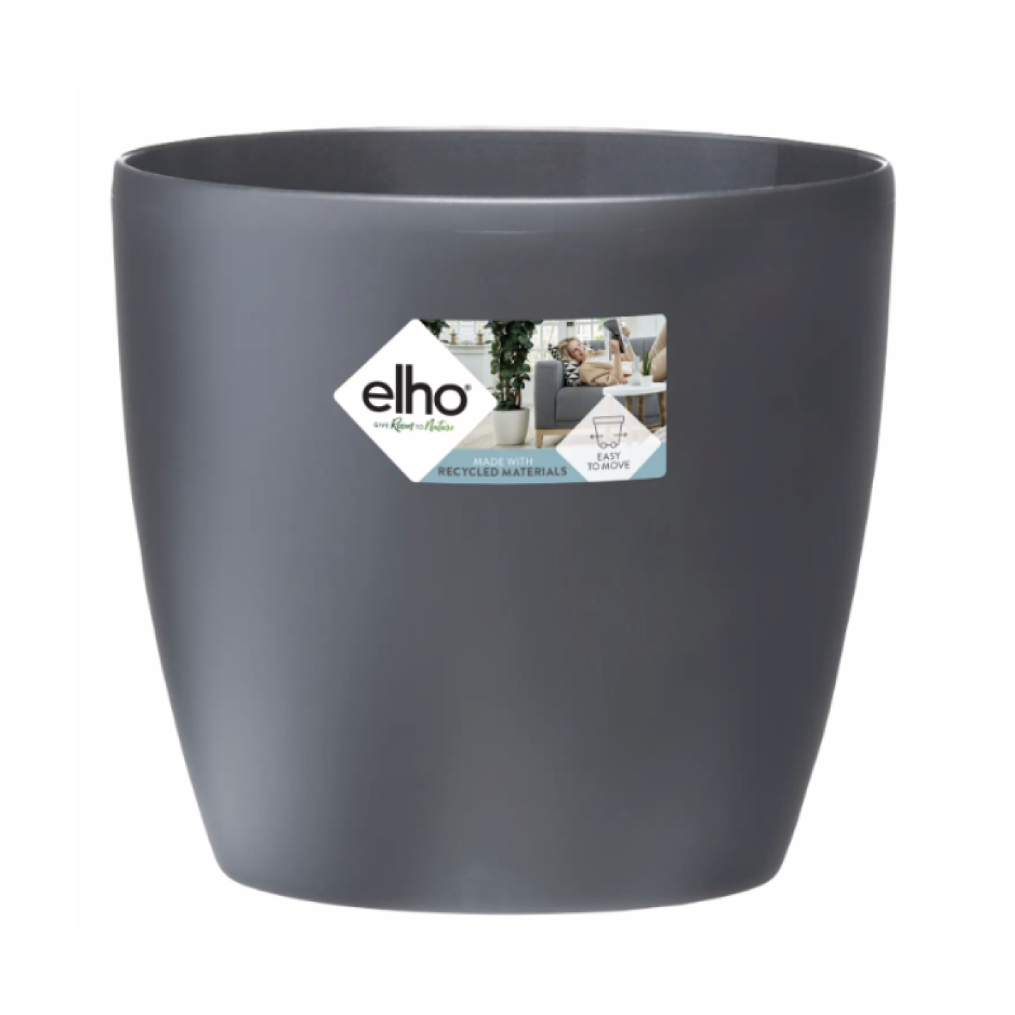 Elho Brussels Rond Wielen 40 cm - Antraciet