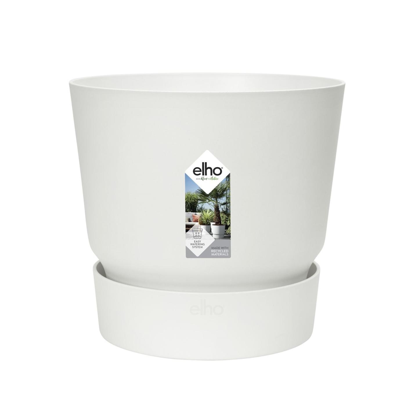 Elho Greenville Bloempot - Rond - Wit - 25 cm