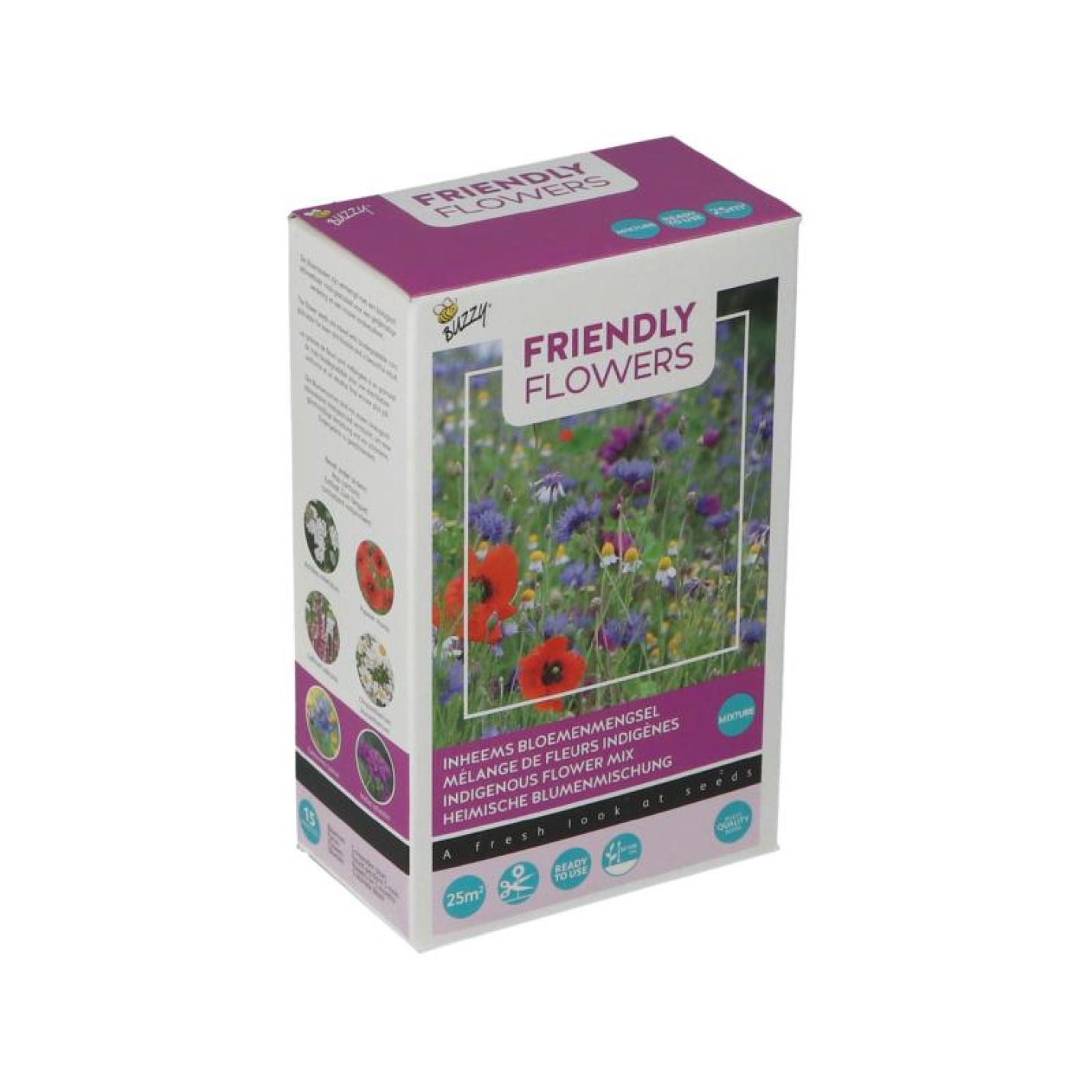Buzzy Strooidoosje Friendly Flowers Inheems 25m²