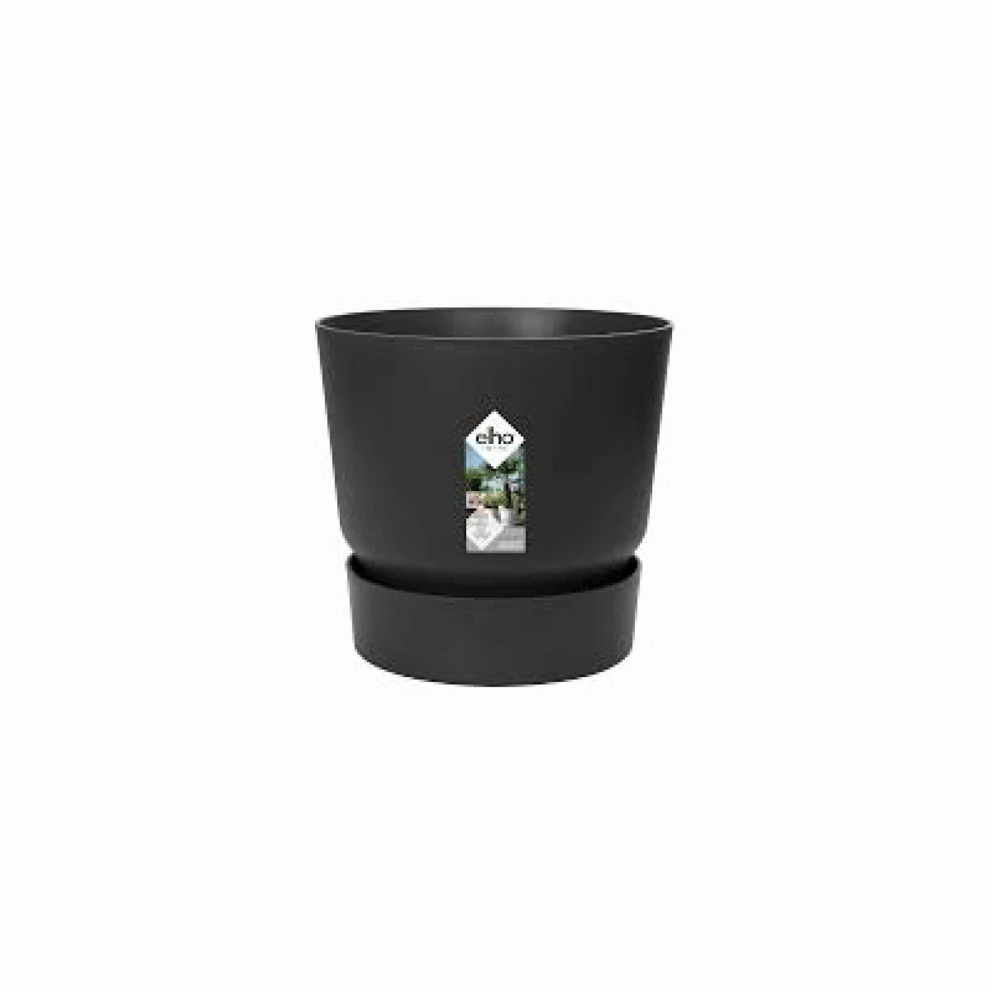 Elho Greenville Bloempot - Rond - Living black - 14 cm