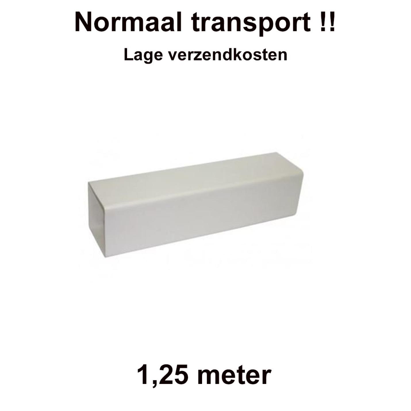 Square line halve regenpijp vierkant 65mm 1.25 meter - Wit