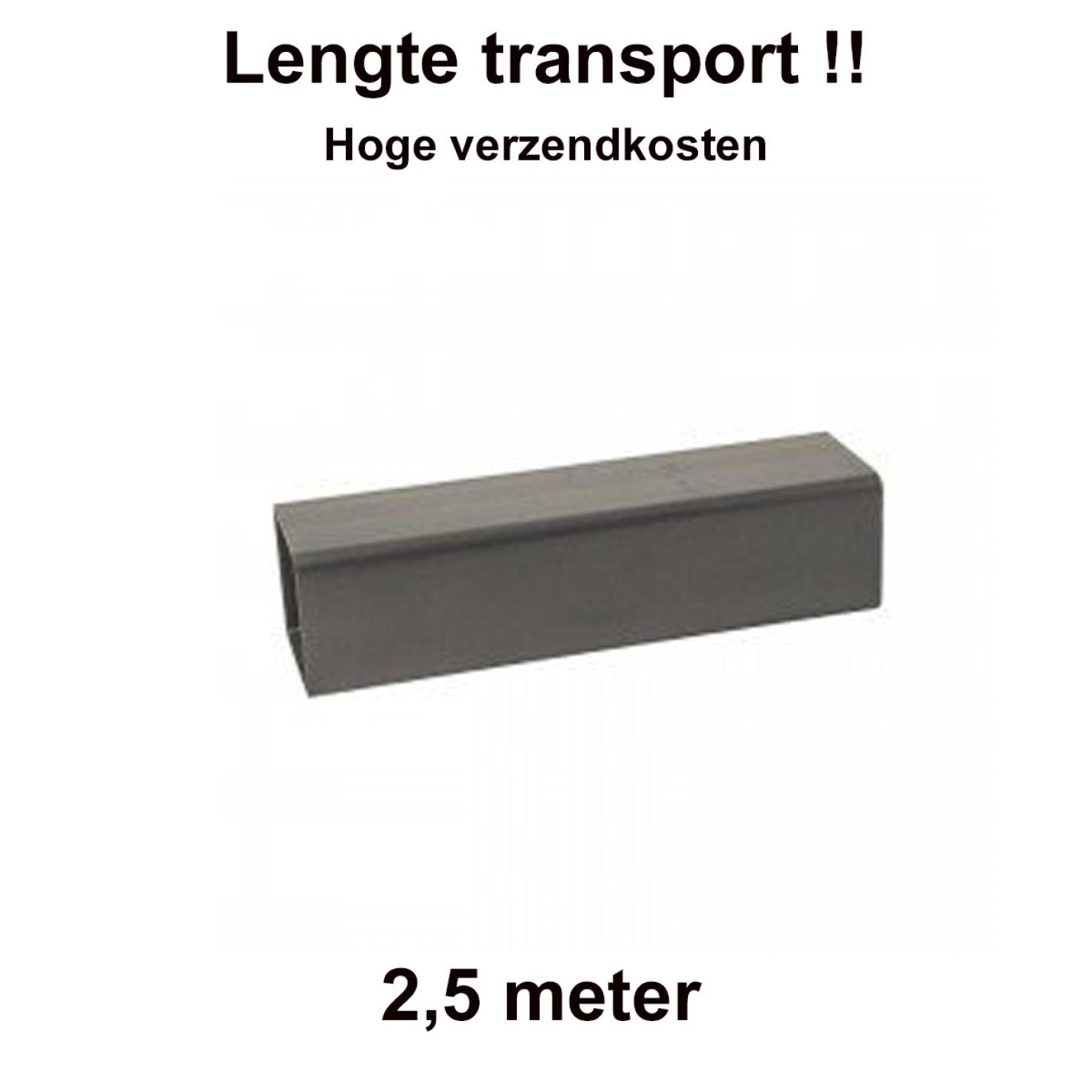 Square line regenpijp vierkant 65x65mm 2,5 meter - Antraciet