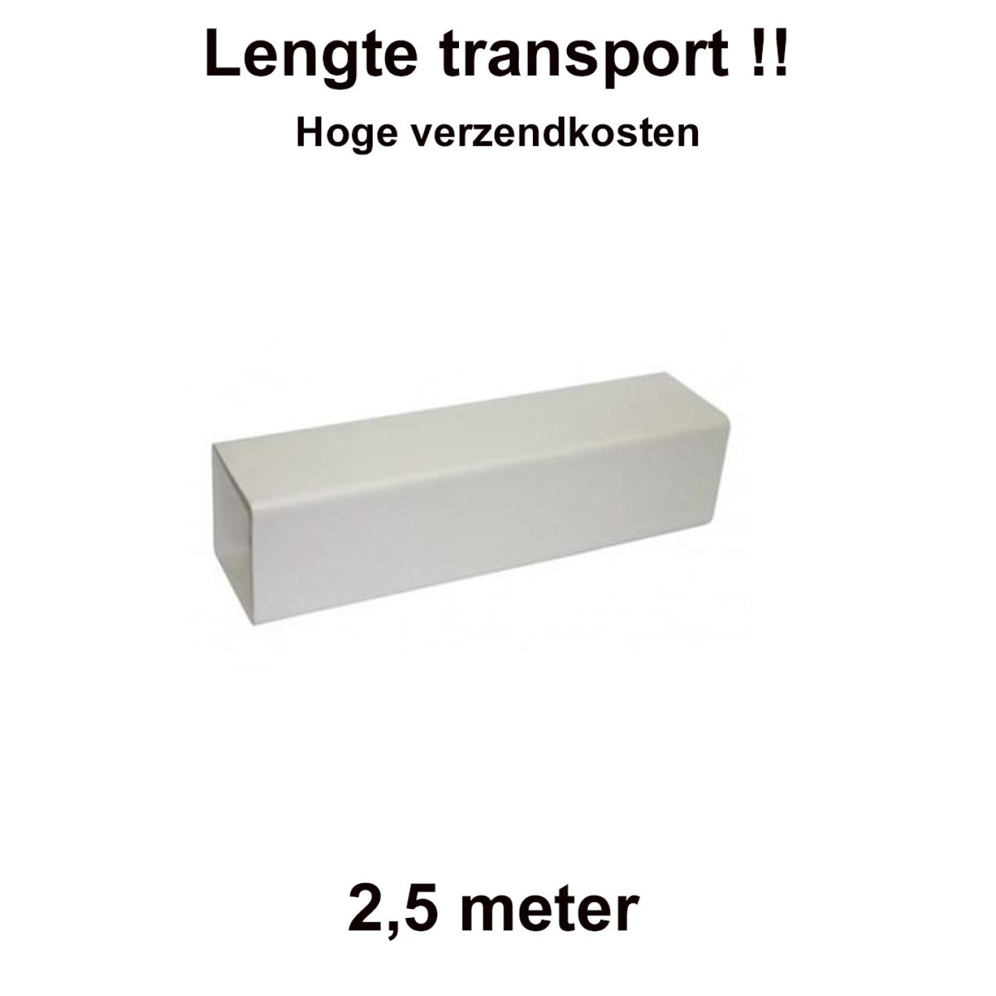 Square line regenpijp vierkant 65x65mm 2,5 meter - Wit