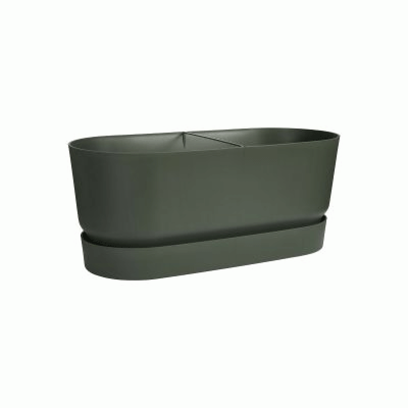 Elho terrace trough bloembak met wielen - Bladgroen - 80 cm