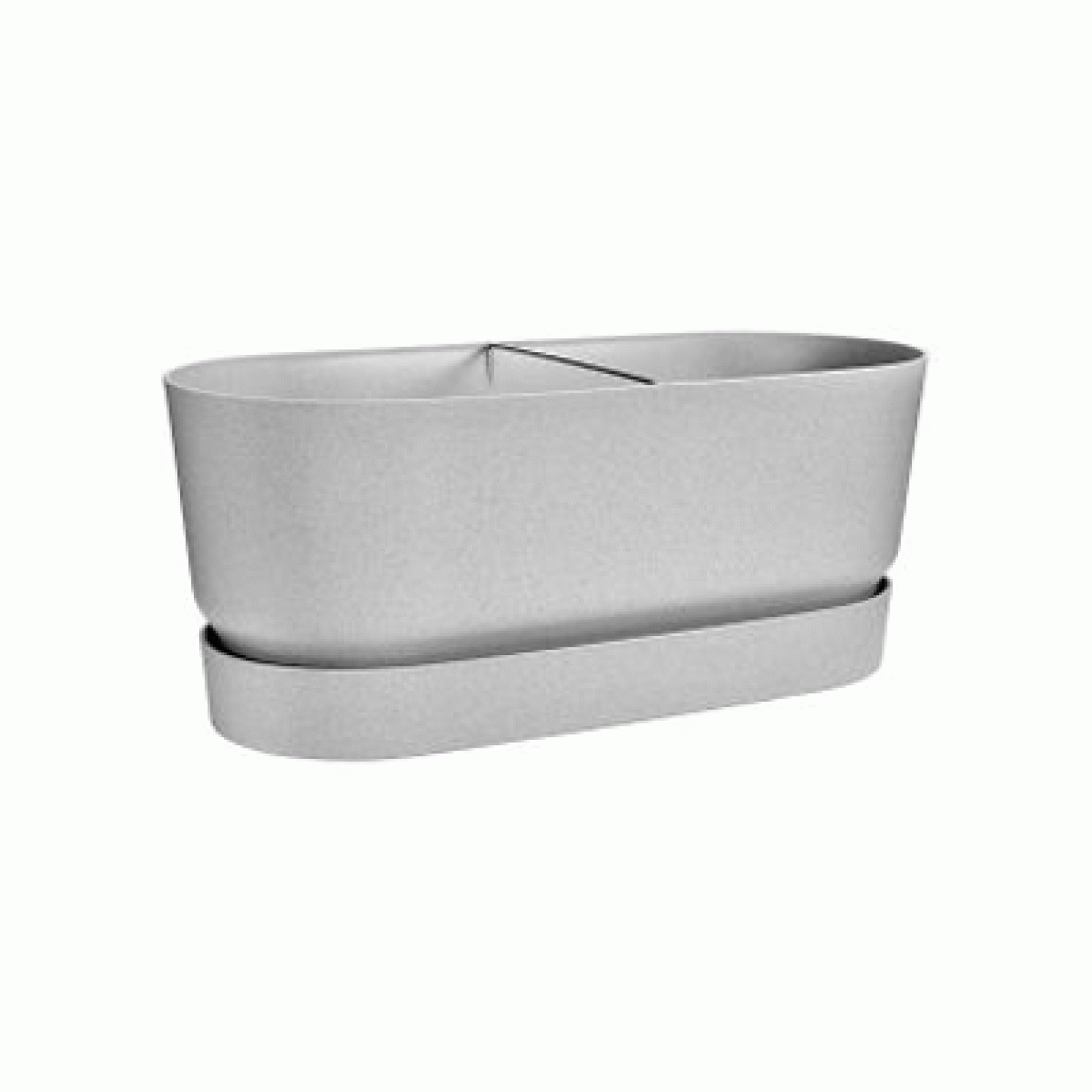 Elho terrace trough bloembak met wielen - Concrete - 80 cm