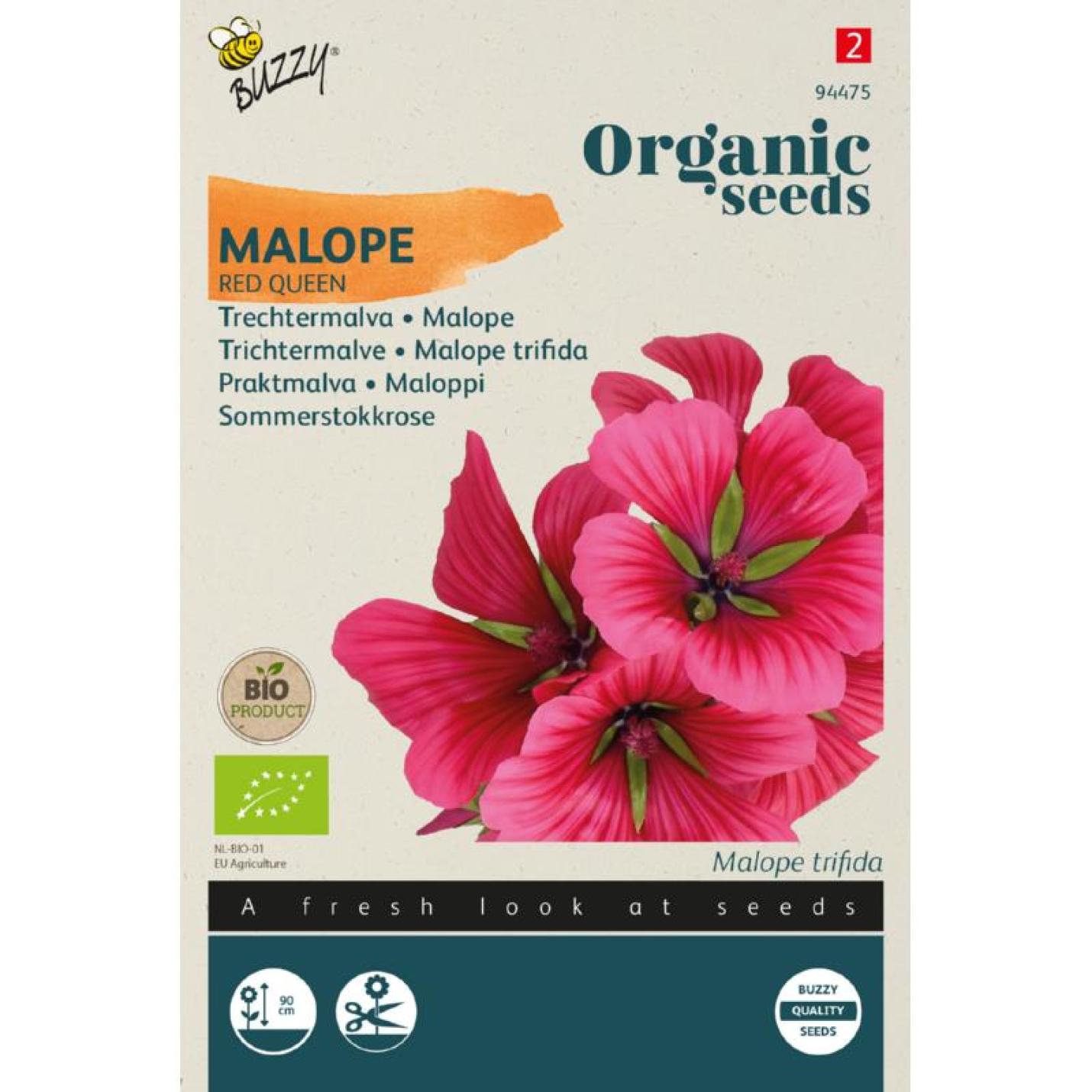 Buzzy® Organic Malope, Trechtermalva Red Queen (BIO)