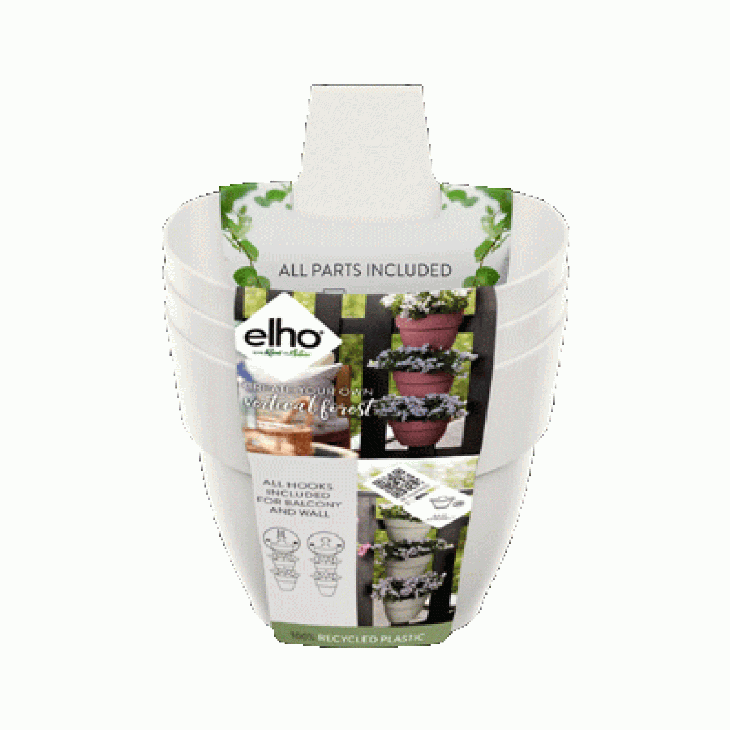 Elho Vibia Campana vertical forest zijdewit