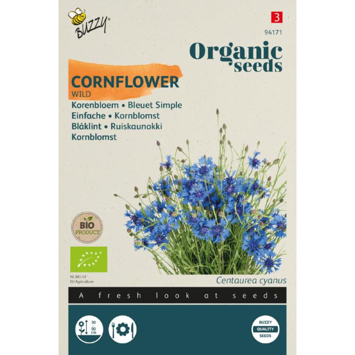 Buzzy® Organic Centaurea, Wilde Korenbloem (BIO)